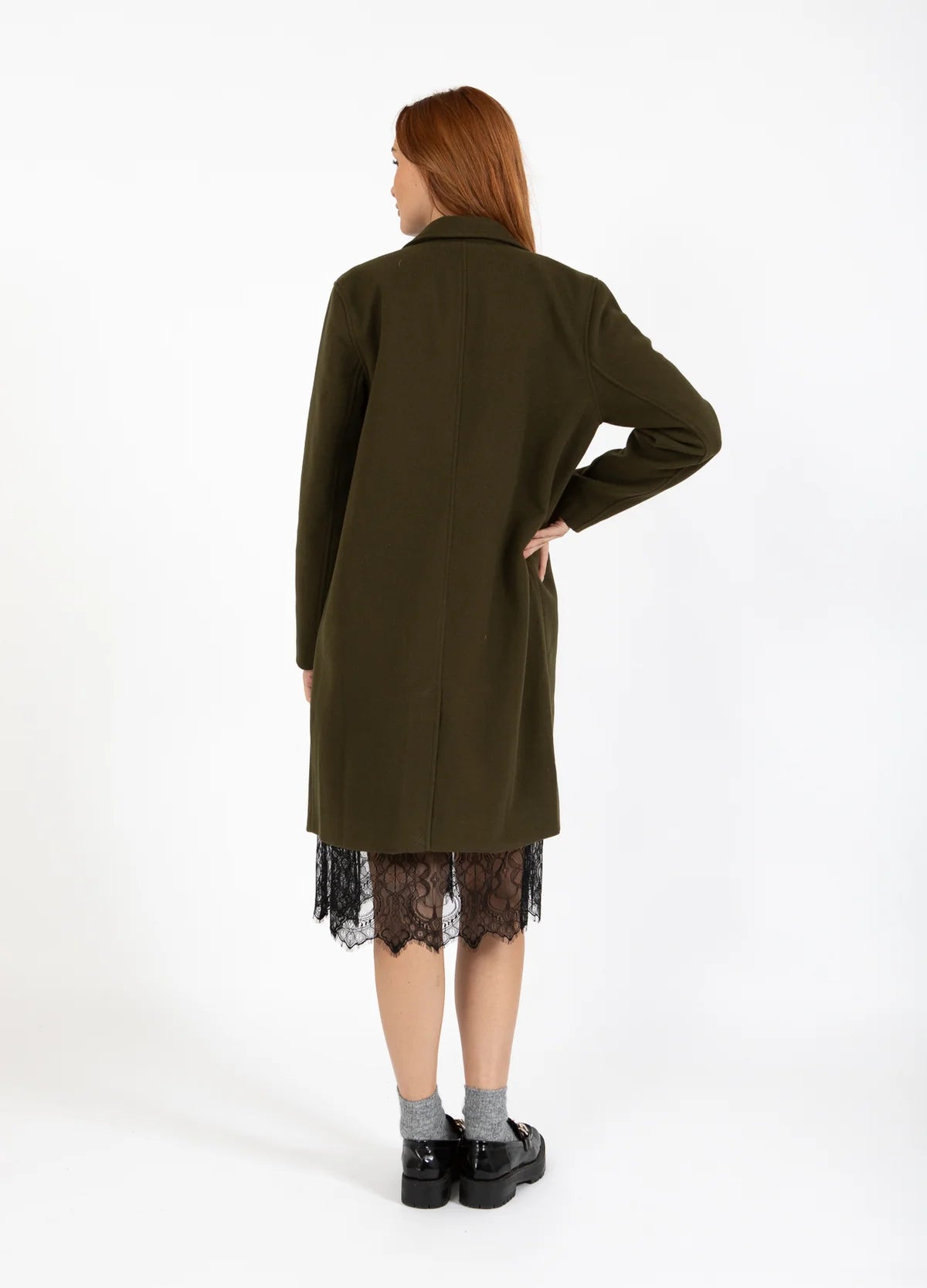 CC Heart Ariana Coat in Army - the tartan fox