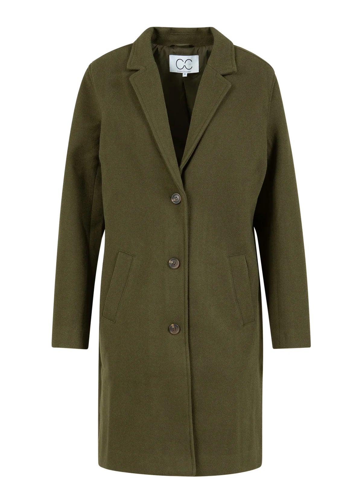 CC Heart Ariana Coat in Army - the tartan fox