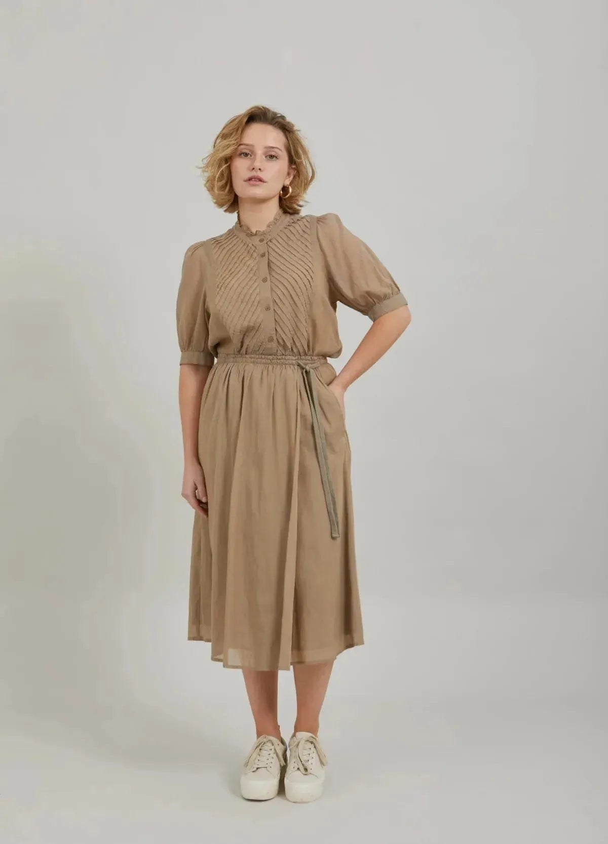 Coster Wrap Skirt in Sand - the tartan fox