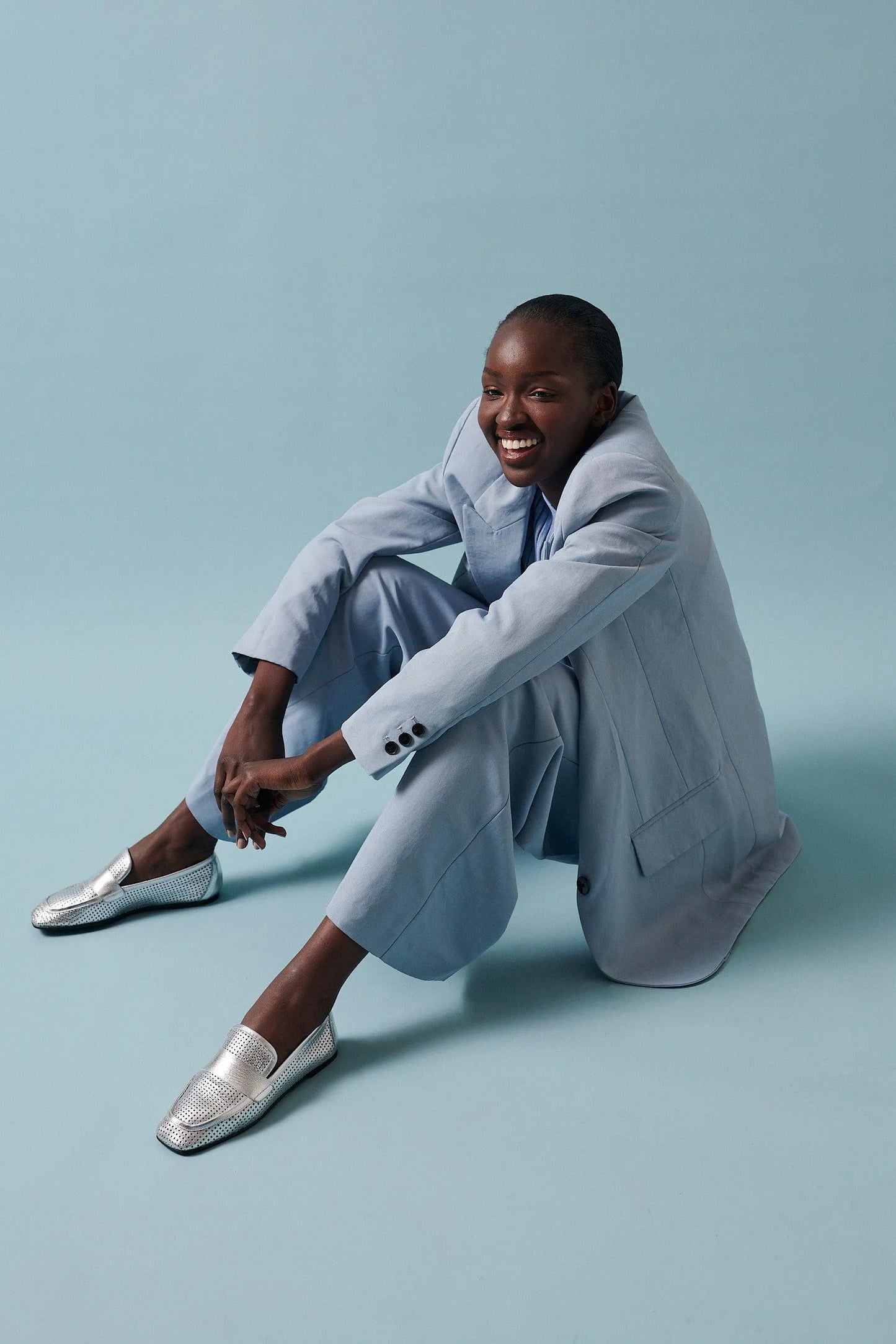 DOF Emilia Loafer in Argento Leather - the tartan fox
