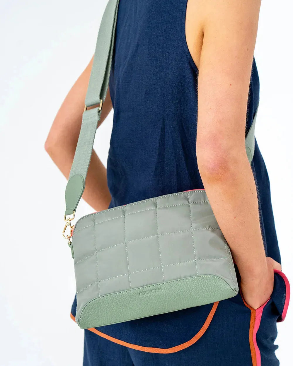 Elms + King Soho Crossbody Bag in Sage - the tartan fox
