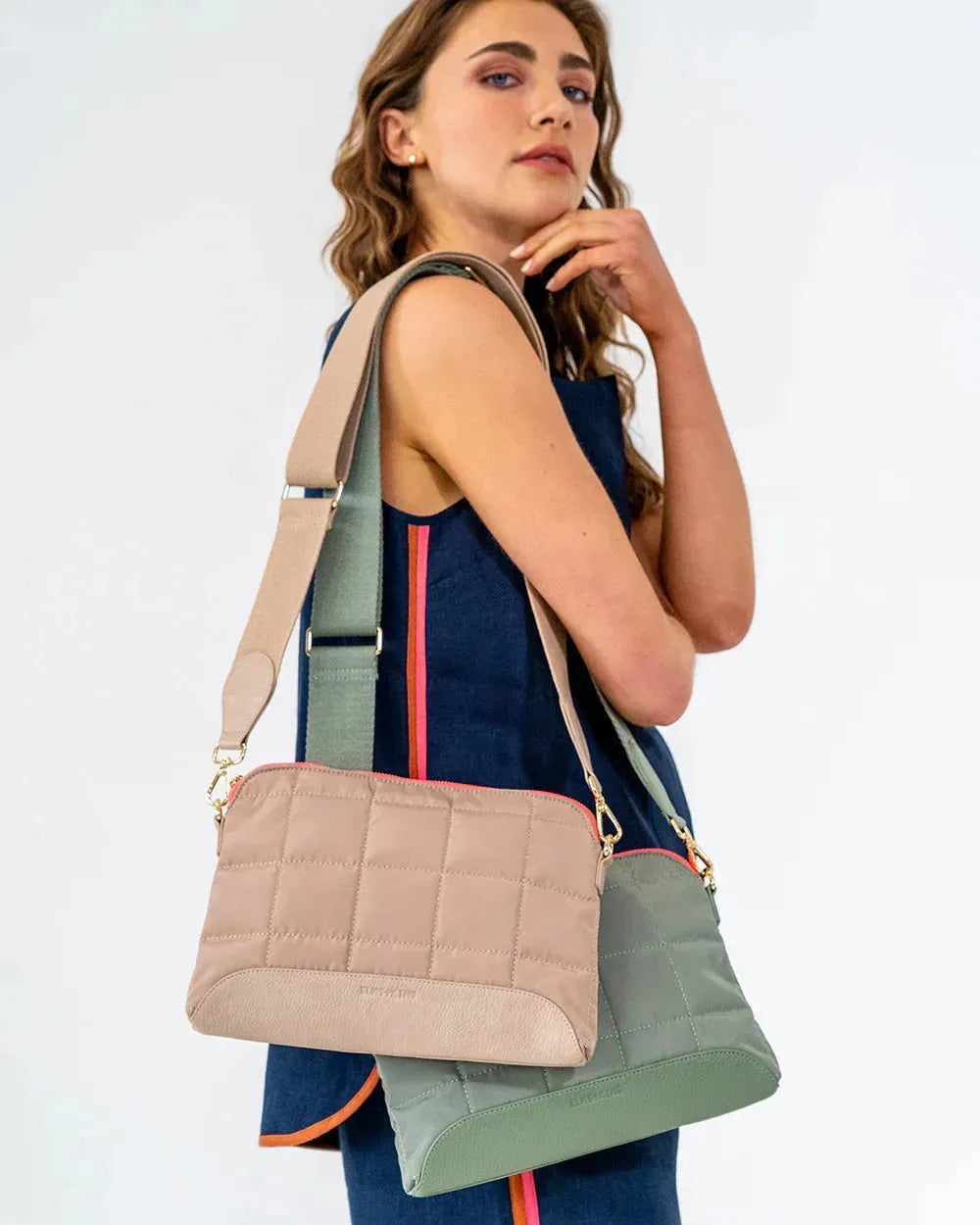 Elms + King Soho Crossbody Bag in Sage - the tartan fox