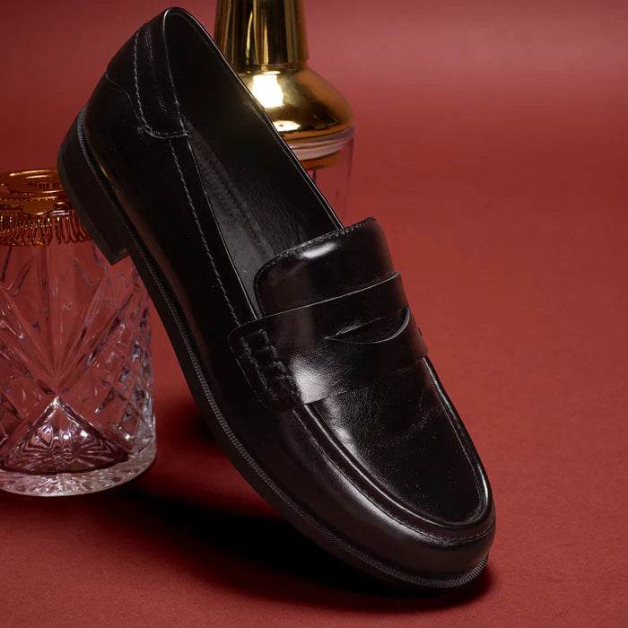 EOS Jenna Loafer in Black - the tartan fox