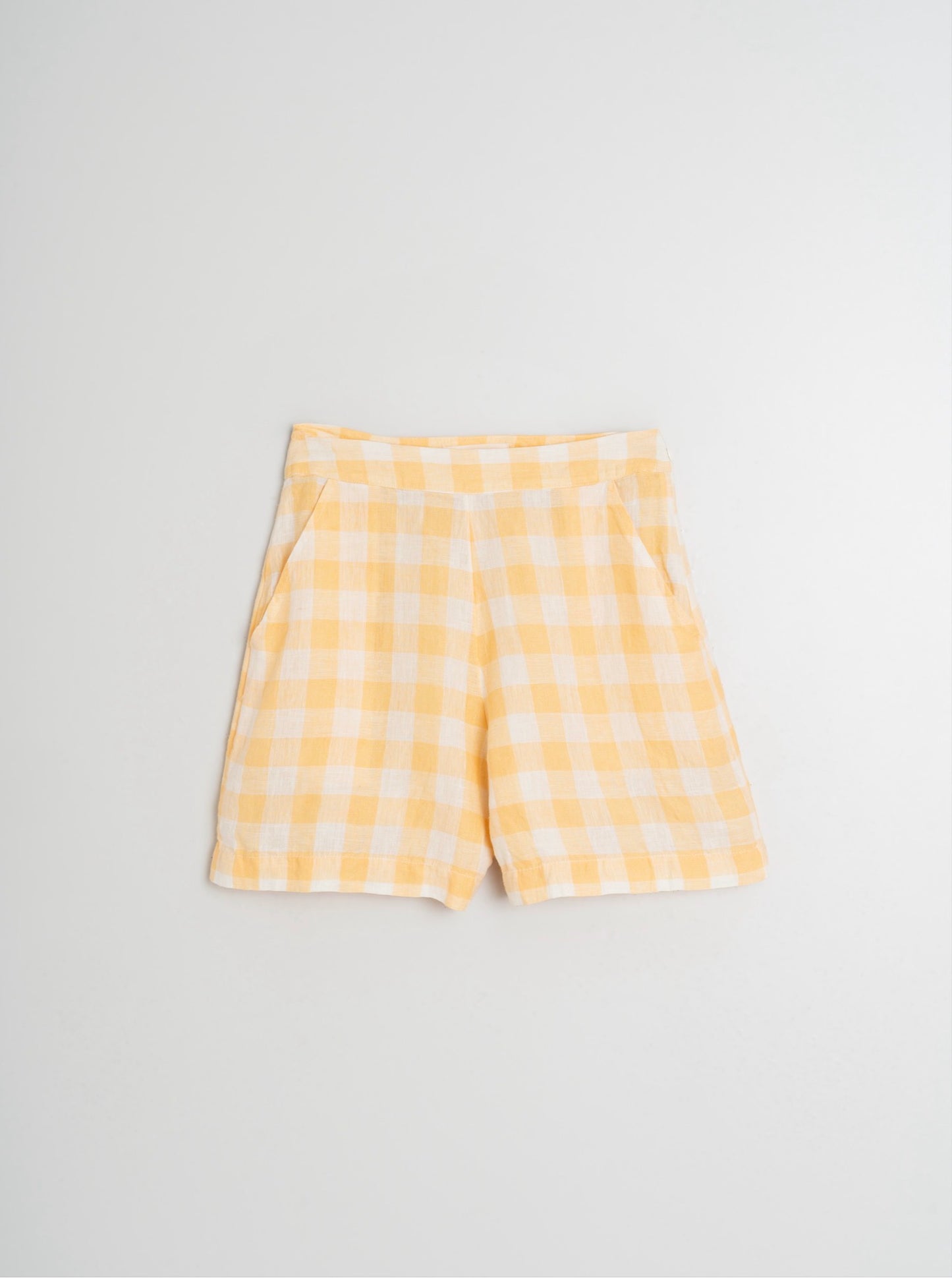 Indi and Cold Retro Vichy Shorts in Madarina