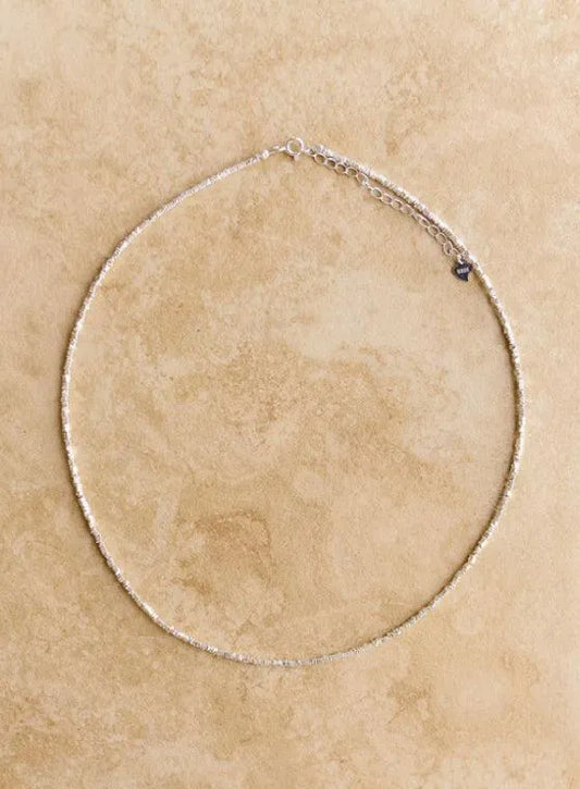 Indigo and Wolfe Aria Crushed S925 Sterling Silver Necklace - the tartan fox