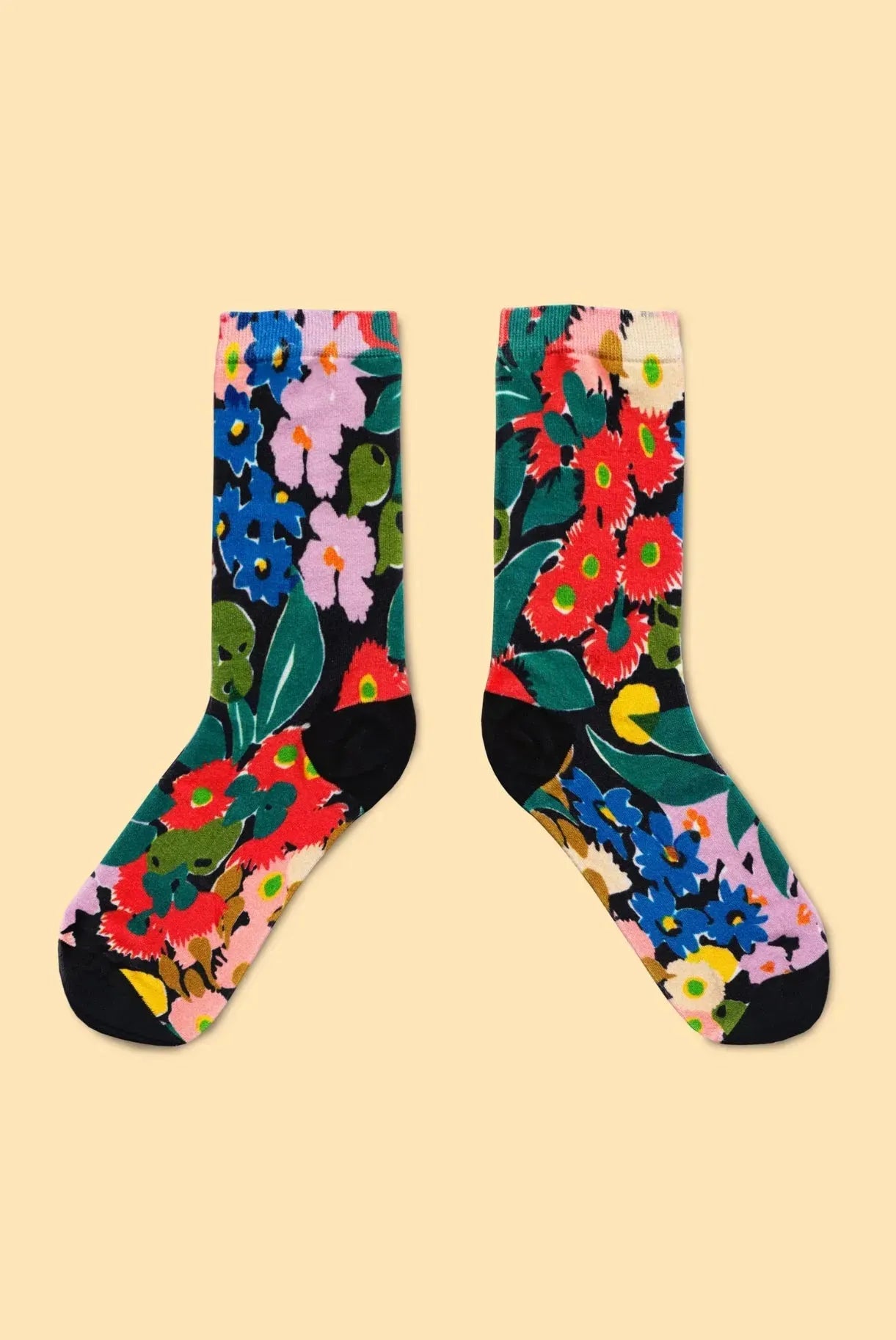 Julie White Bush Bloom Socks - the tartan fox