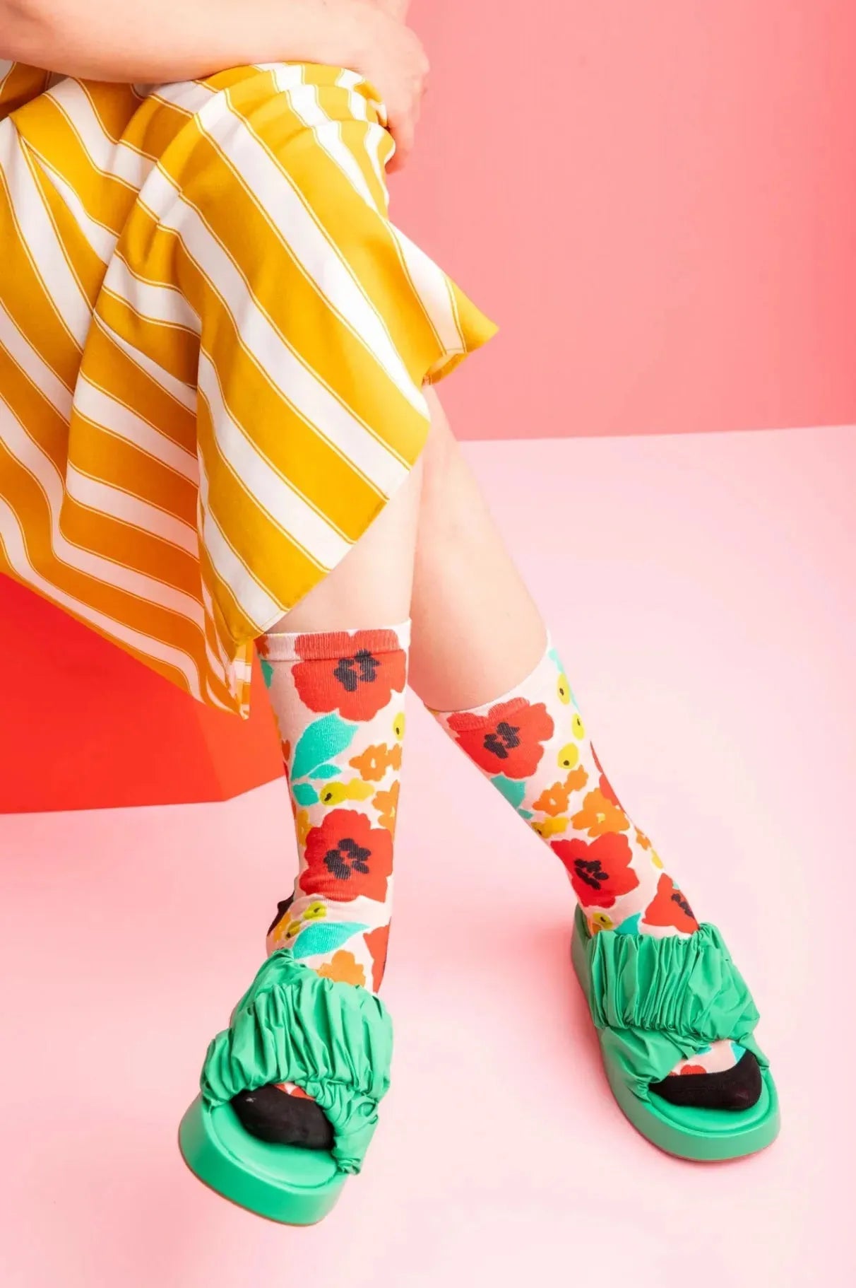 Julie White Tropical Garden Socks - the tartan fox