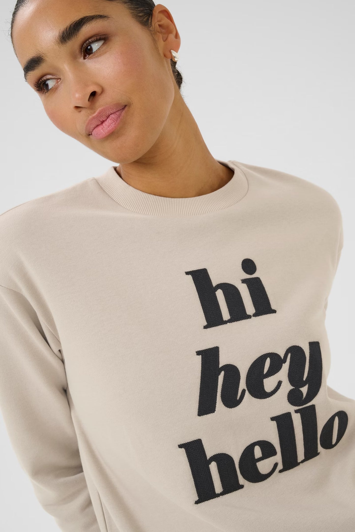 Kaffe Kaellen Sweatshirt in Feather Gray - the tartan fox