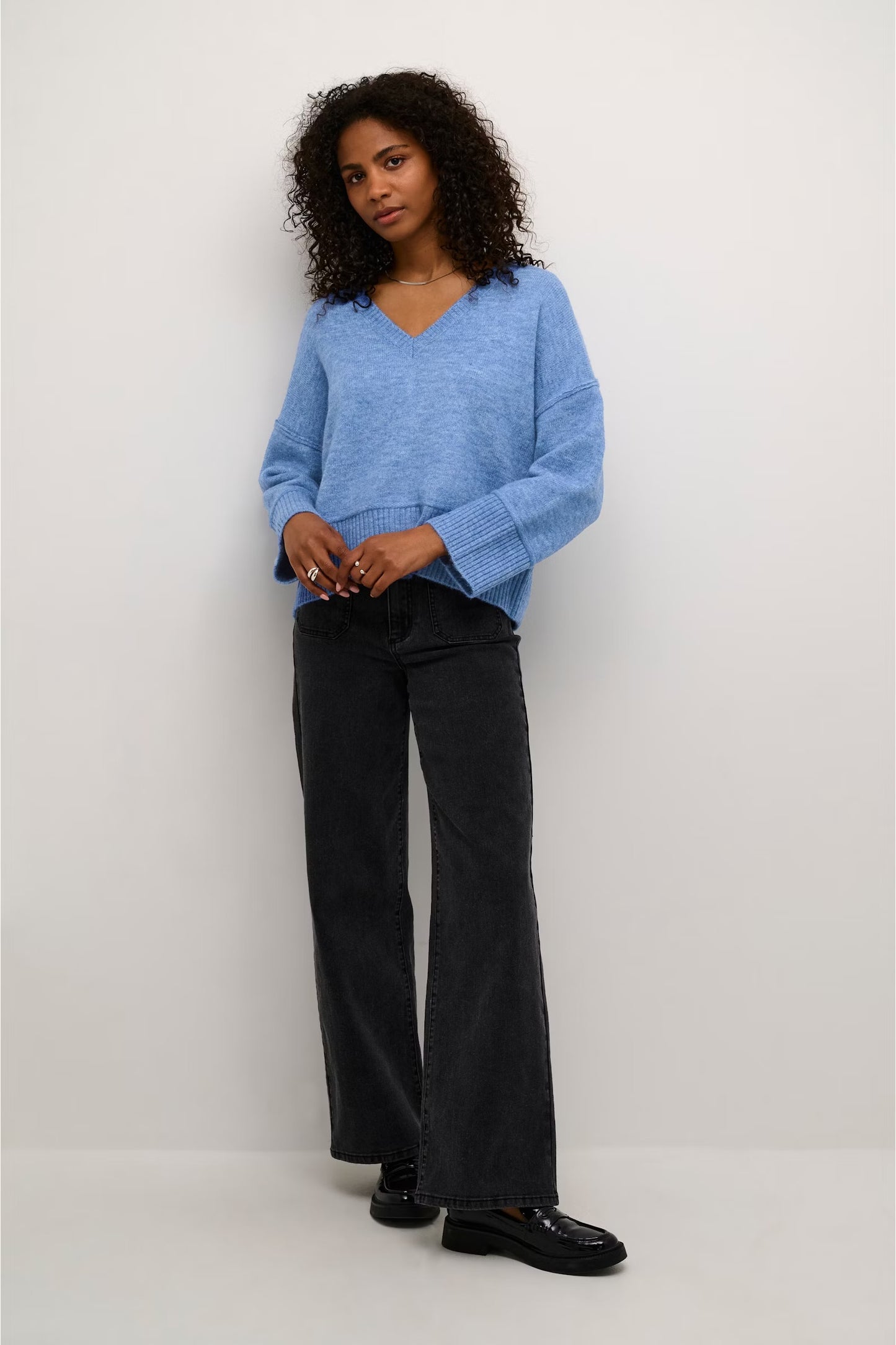KAFFE KAfridana Pullover in Ebb and Flow Melange - the tartan fox