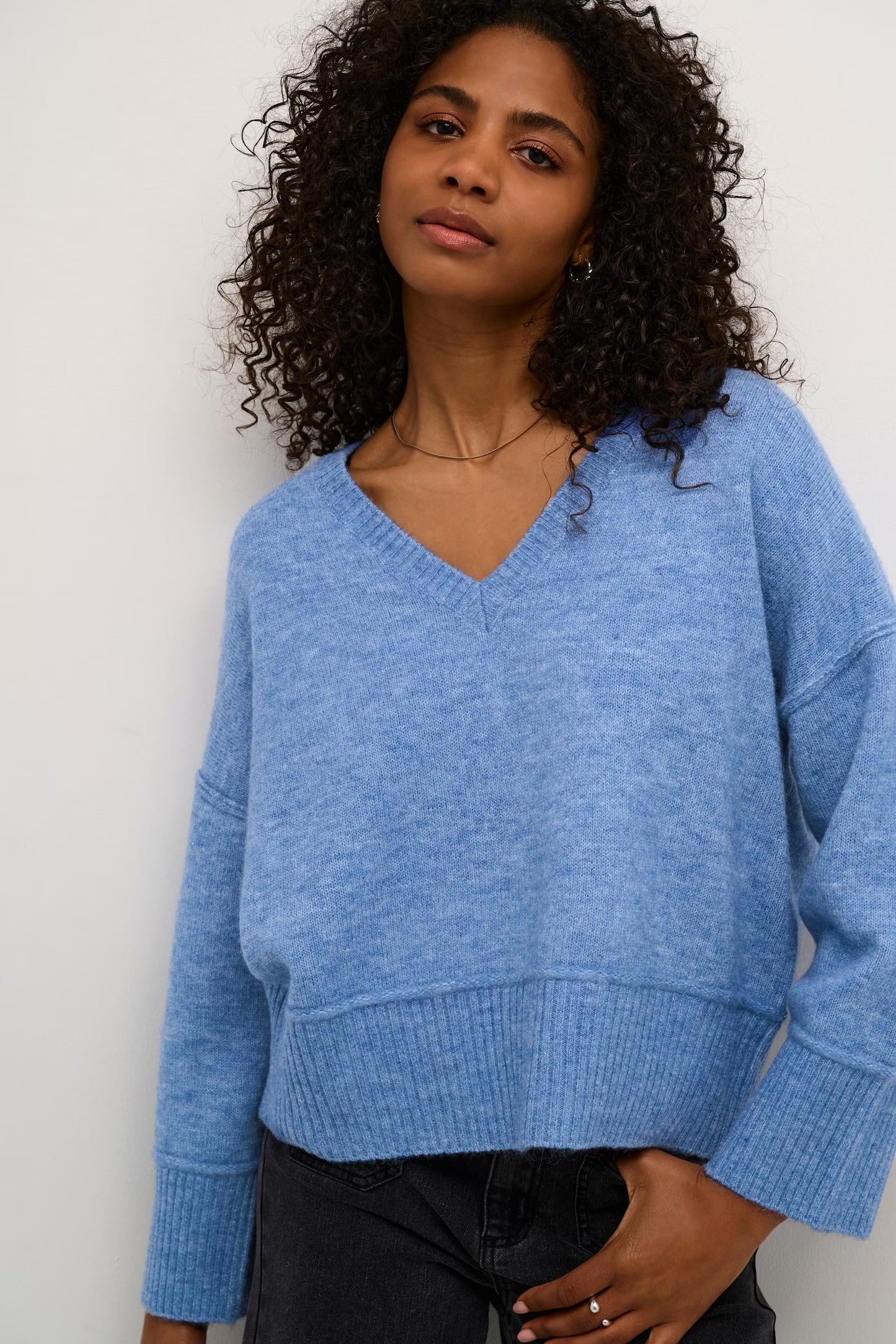KAFFE KAfridana Pullover in Ebb and Flow Melange - the tartan fox