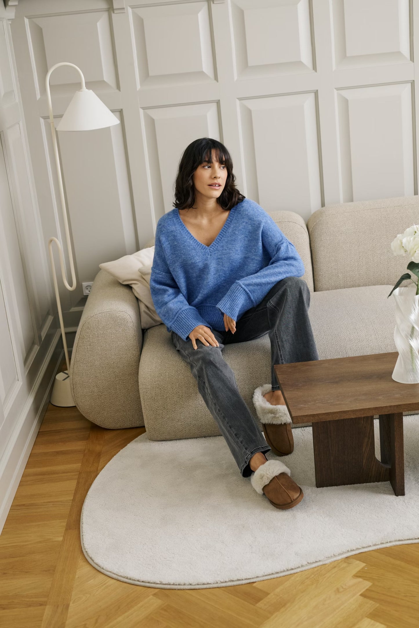 KAFFE KAfridana Pullover in Ebb and Flow Melange - the tartan fox