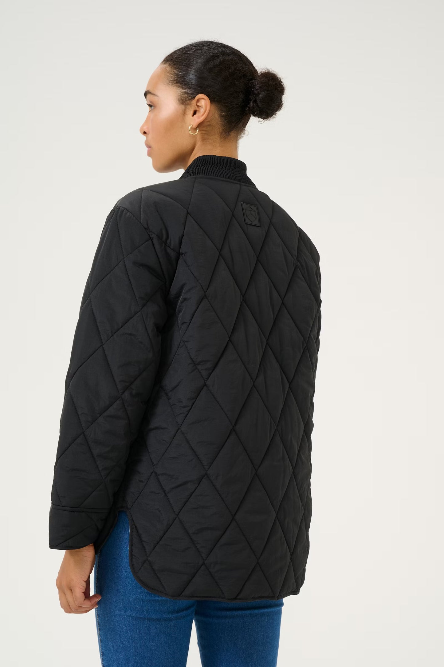 KAFFE Kalorena Quilted Jacket in Black Deep - the tartan fox