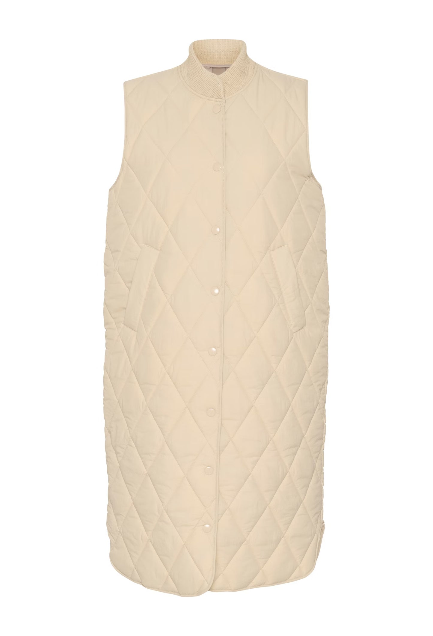 KAFFE KAlorena Quilted Waistcoat in Feather Grey - the tartan fox