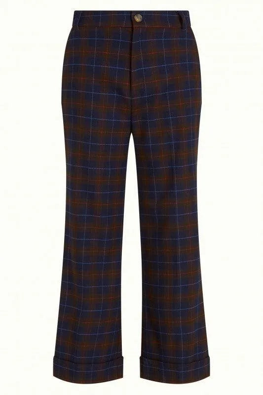 King Louie Lisa Culotte Pandora Check in Blue - the tartan fox