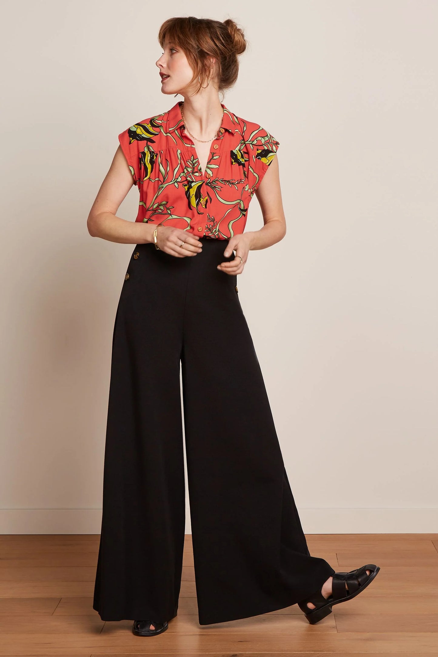 King Louie Pia Pants Broadway in Black - the tartan fox