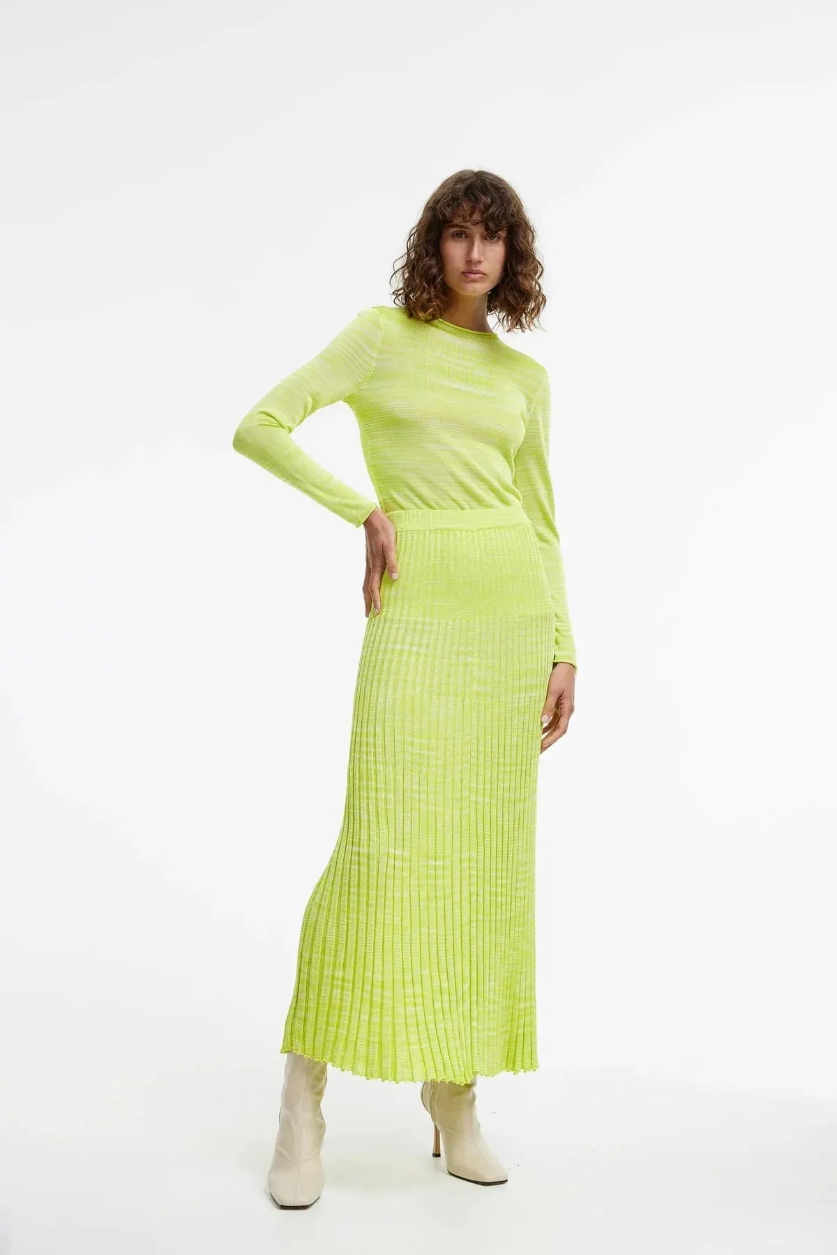 Kinney Alexis Top in Lime Punch Mix - the tartan fox