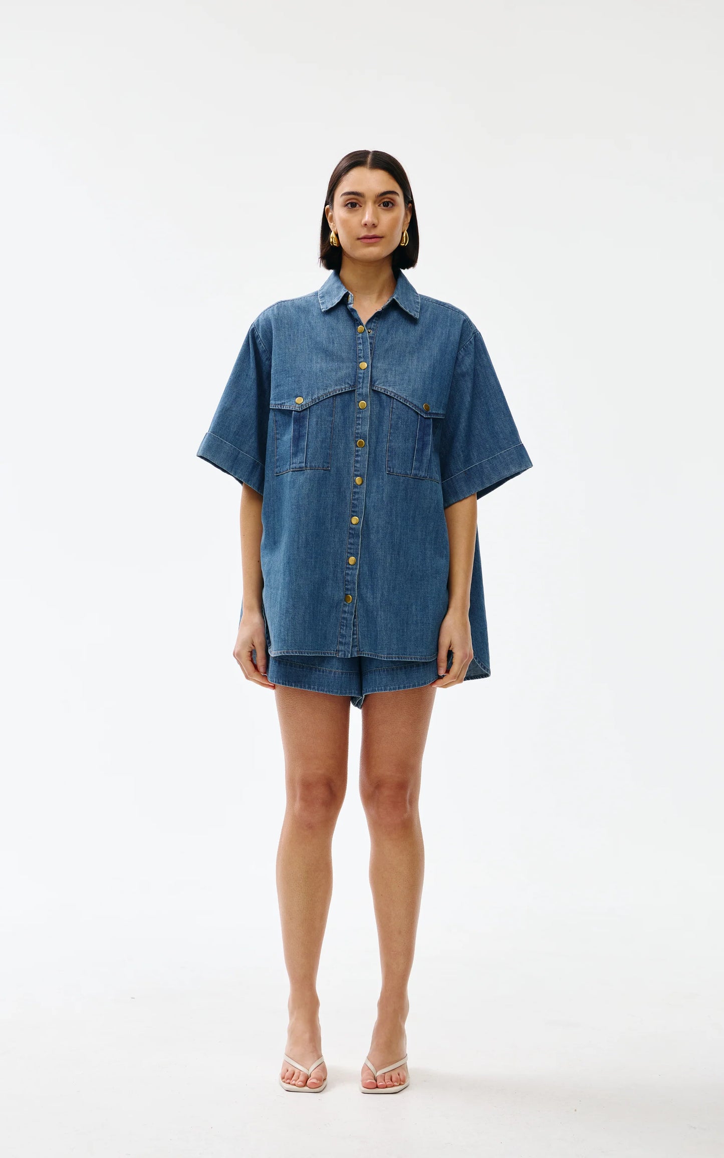 Kinney Bella Shirt Denim - the tartan fox