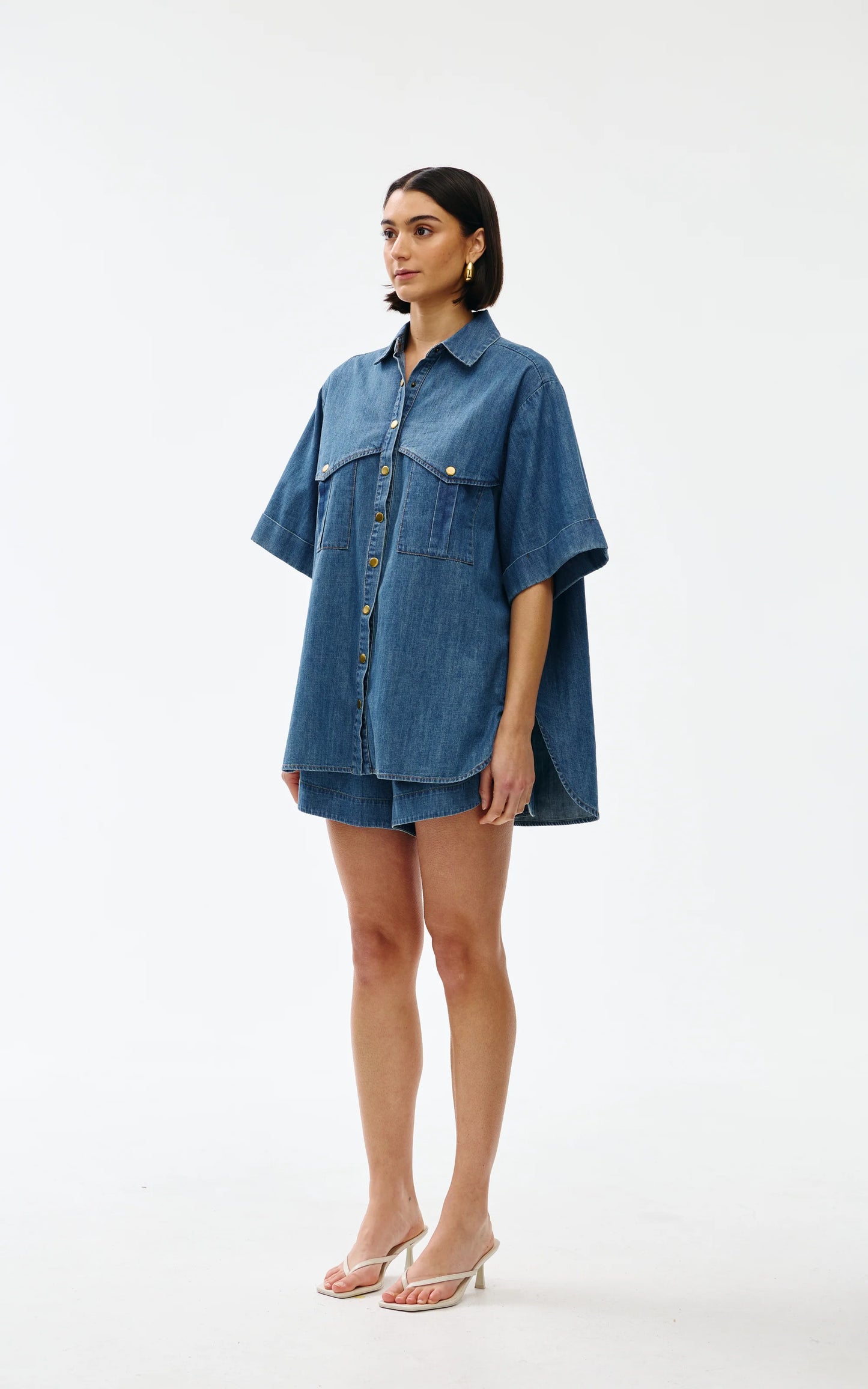 Kinney Bella Shirt Denim - the tartan fox