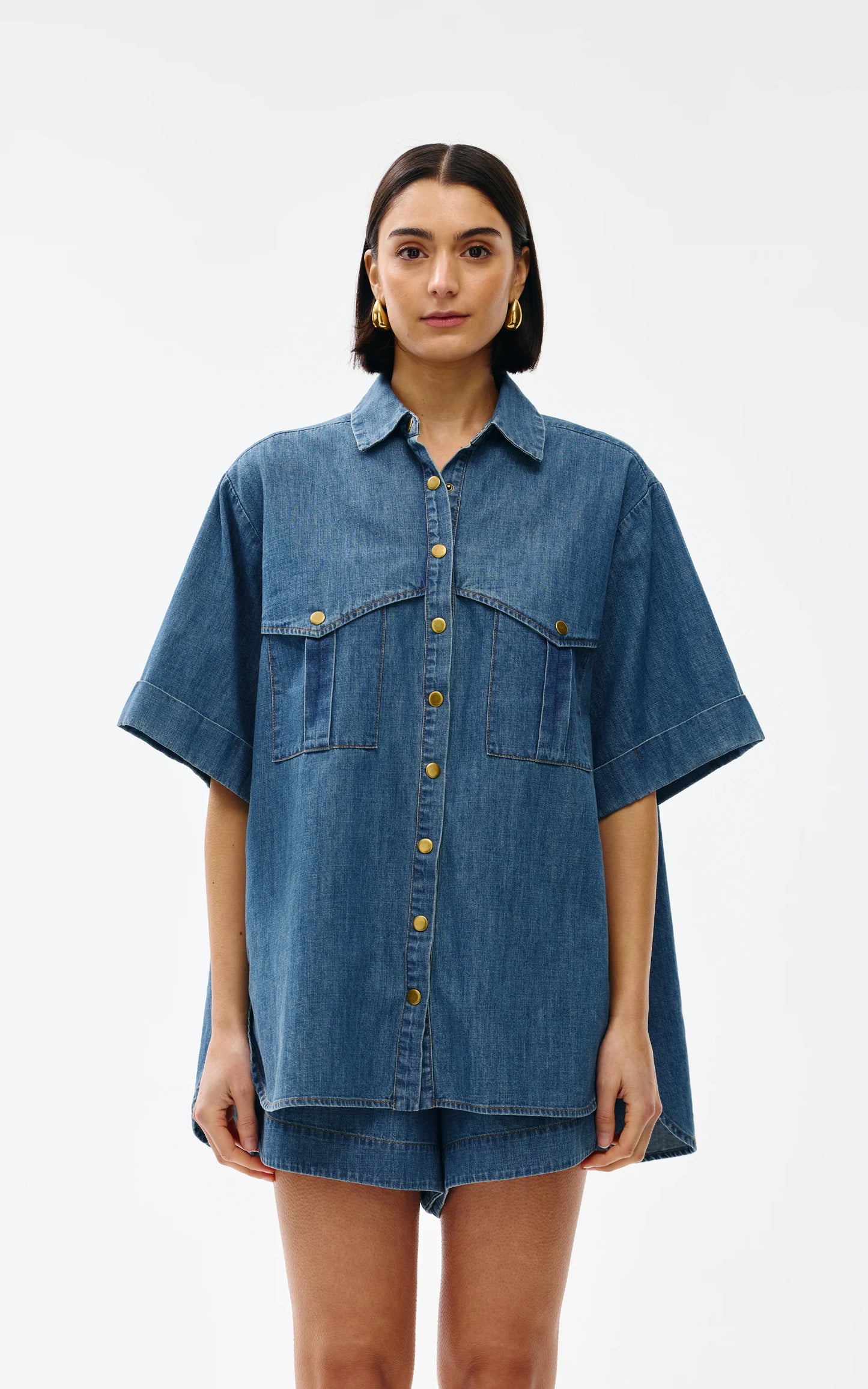Kinney Bella Shirt Denim - the tartan fox
