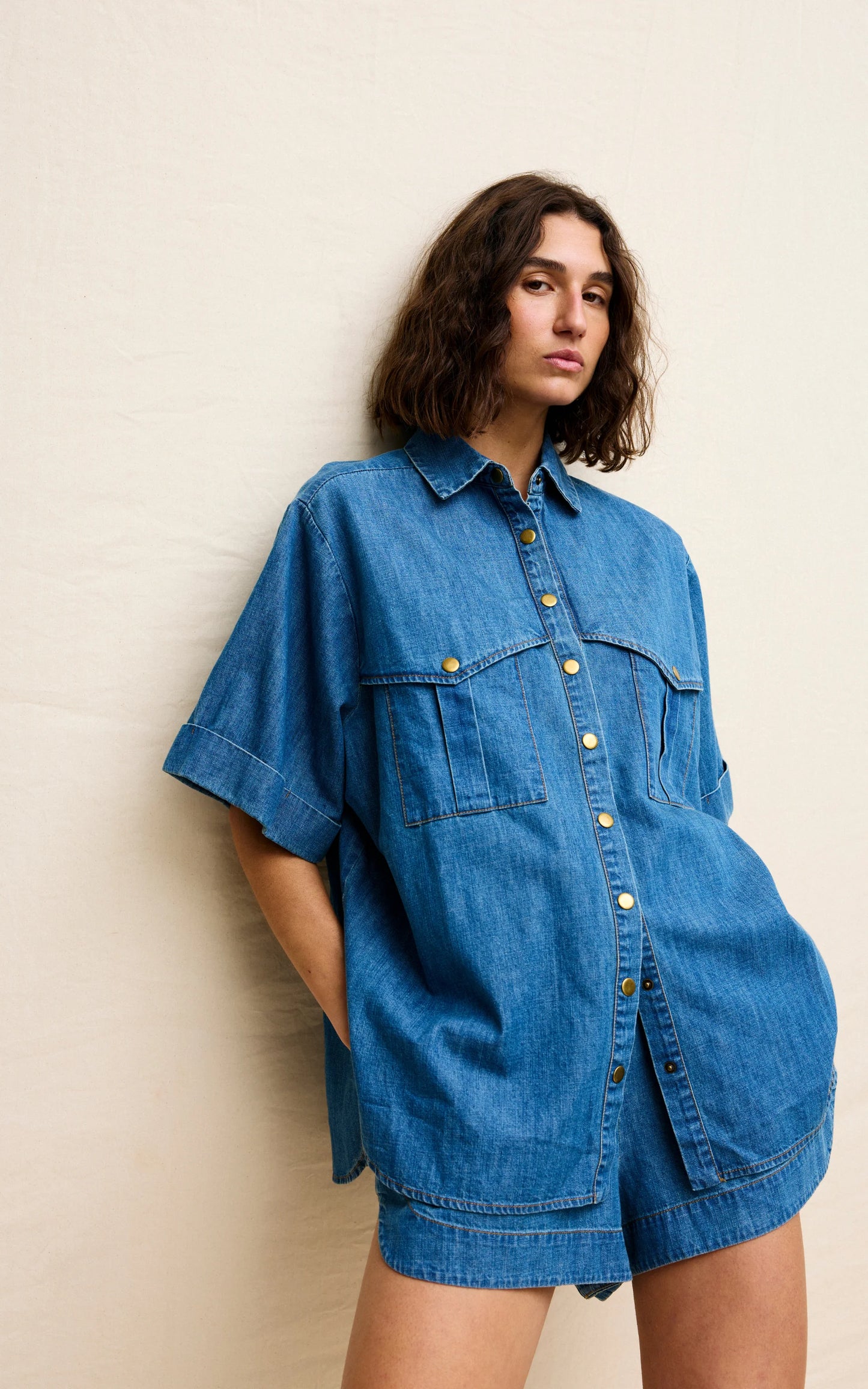 Kinney Bella Shirt Denim - the tartan fox