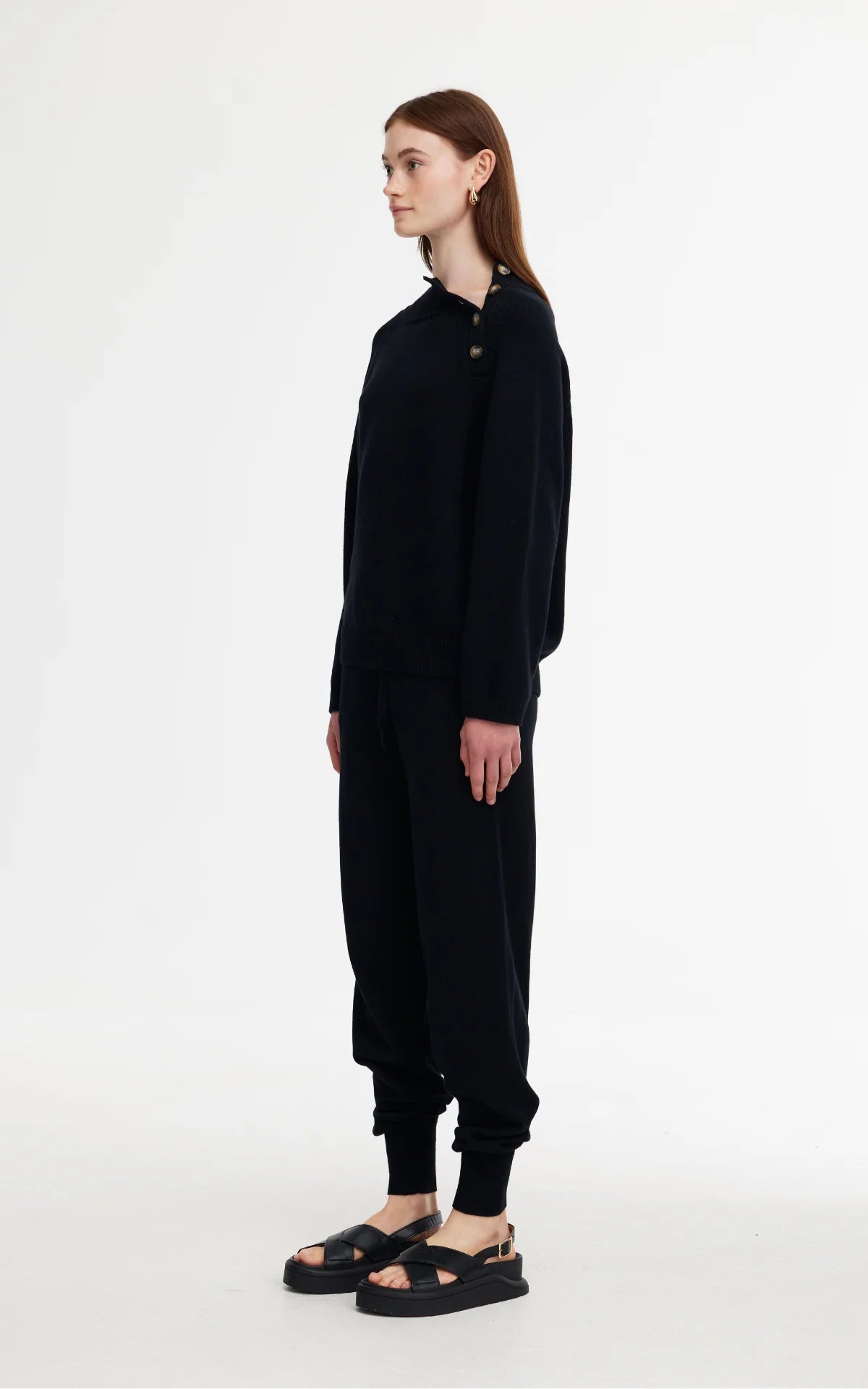 Kinney Eliza Knit Pant in Black - the tartan fox
