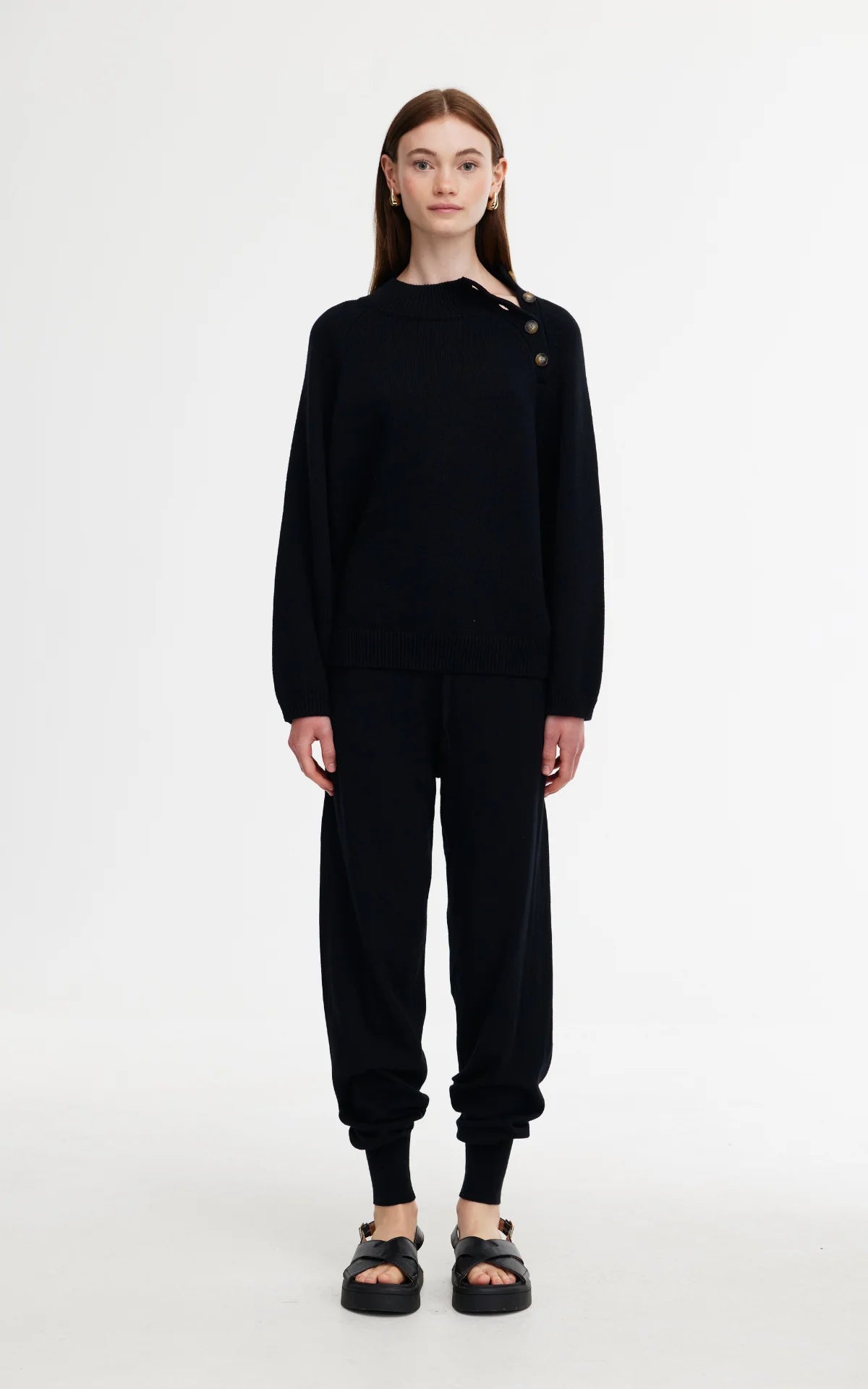 Kinney Eliza Knit Pant in Black - the tartan fox