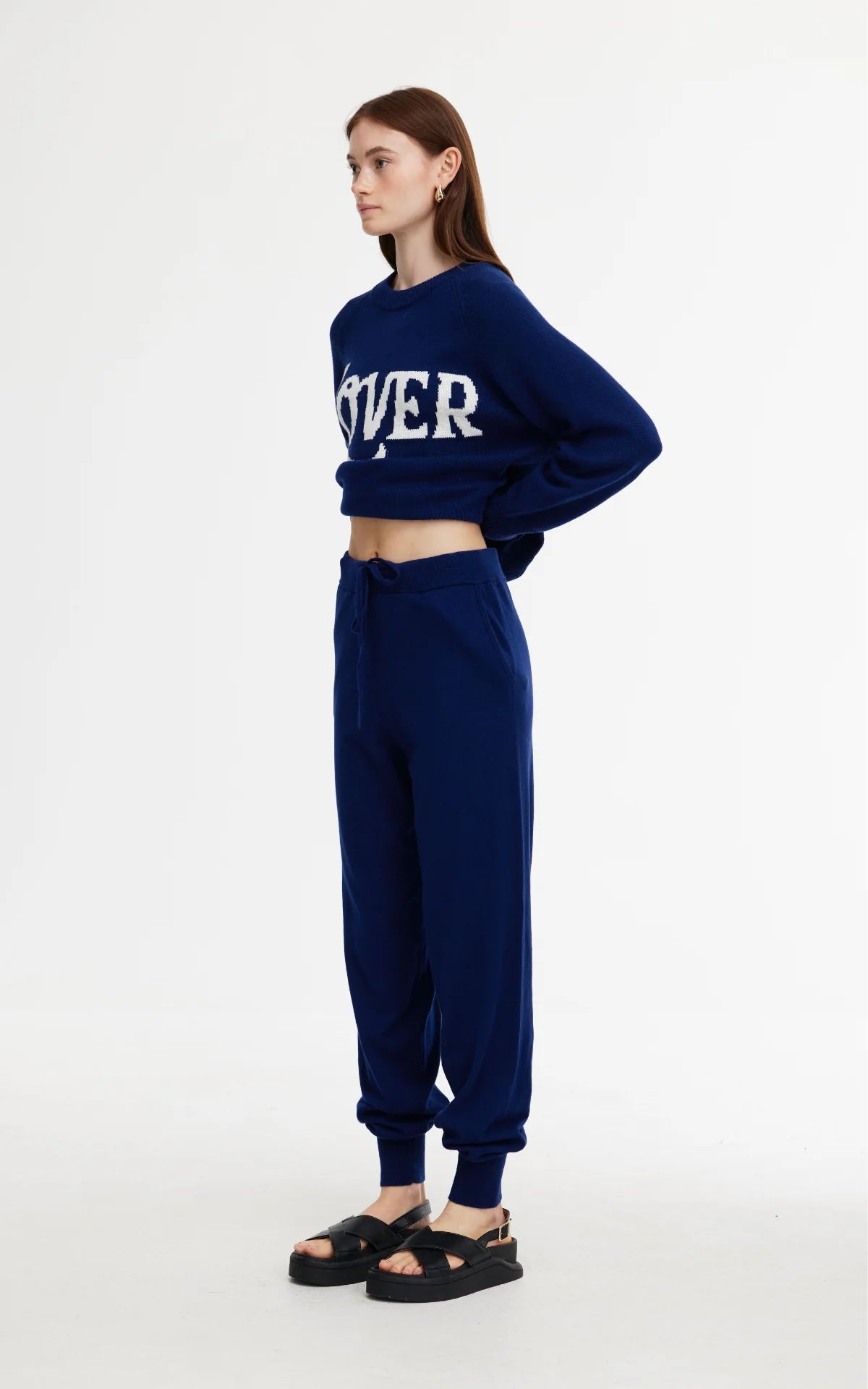 Kinney Eliza Knit Pant in Indigo - the tartan fox