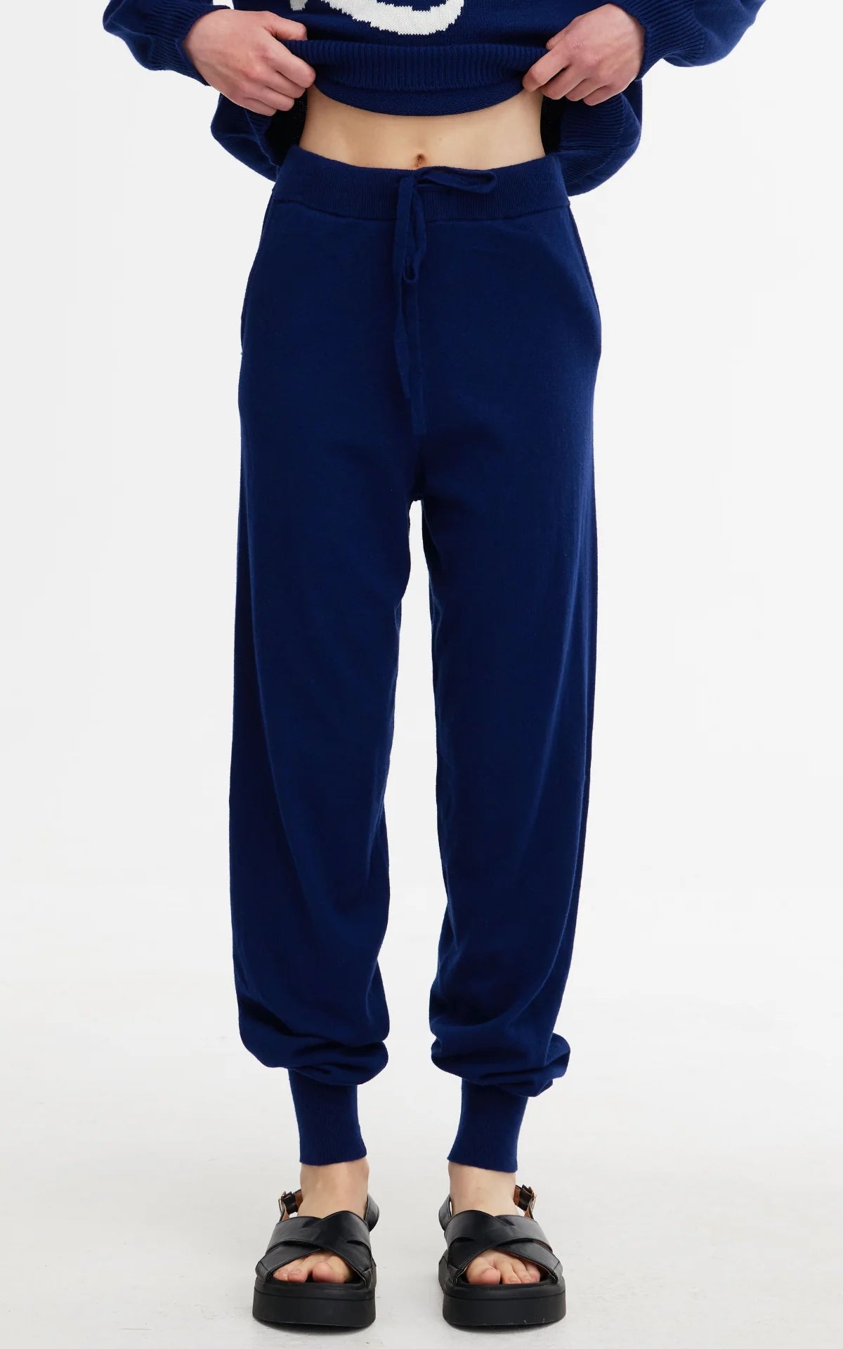 Kinney Eliza Knit Pant in Indigo - the tartan fox