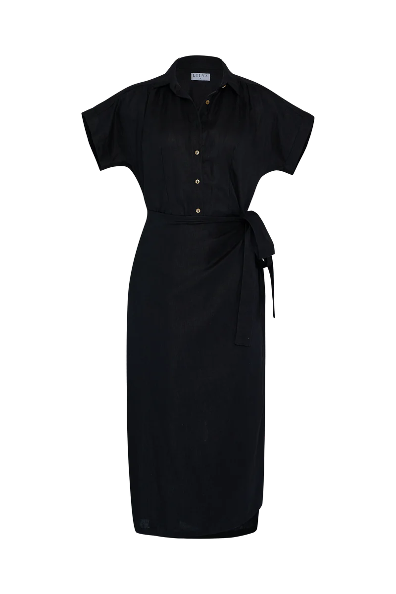 Lilya Danillo Dress in Black - the tartan fox