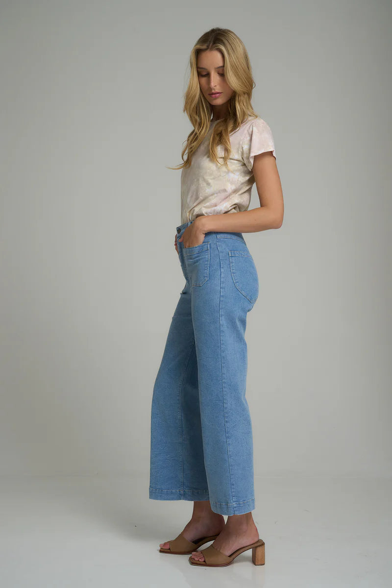 Lilya Molly Denim Pant in Pale Blue - the tartan fox
