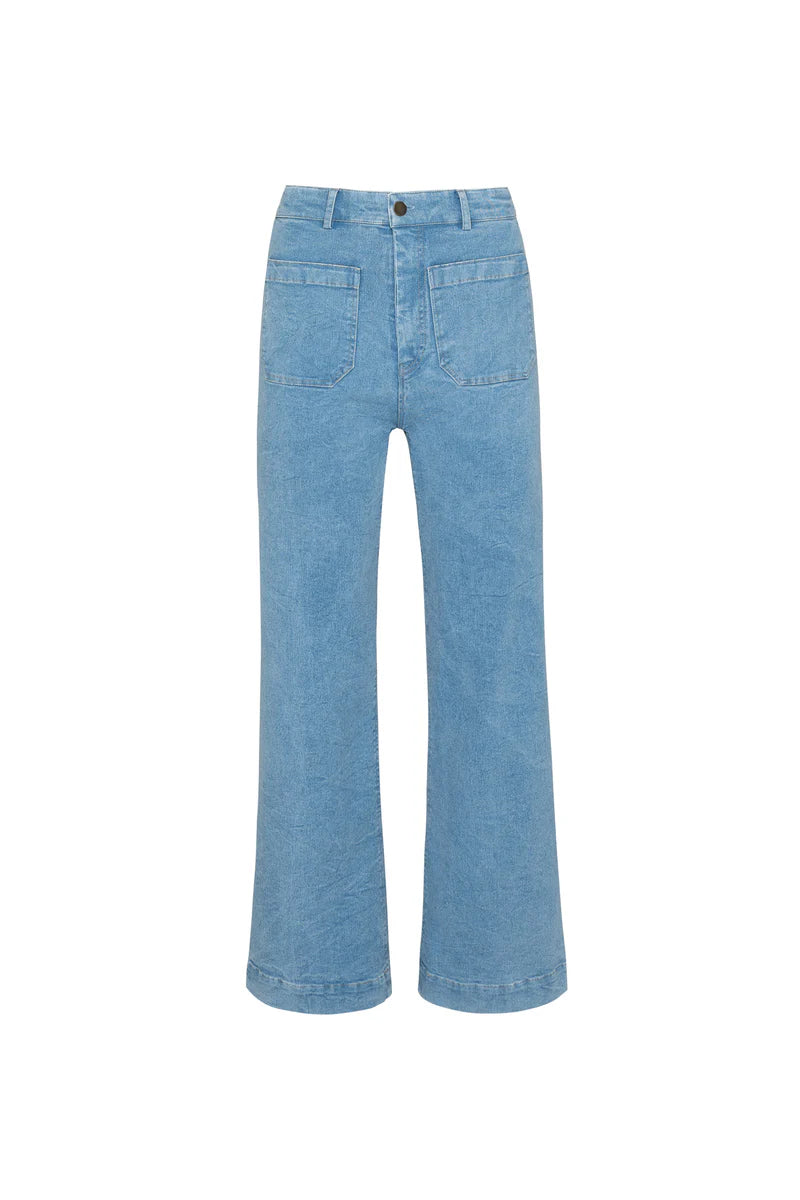 Lilya Molly Denim Pant in Pale Blue - the tartan fox