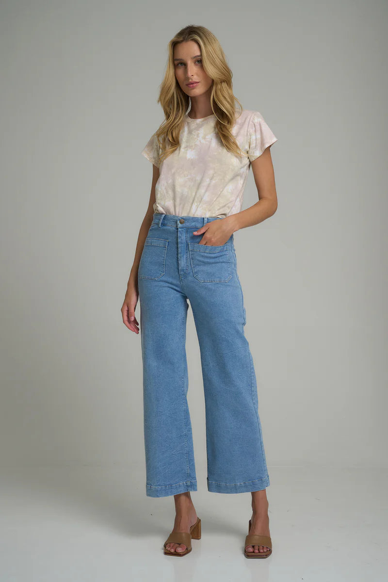 Lilya Molly Denim Pant in Pale Blue - the tartan fox