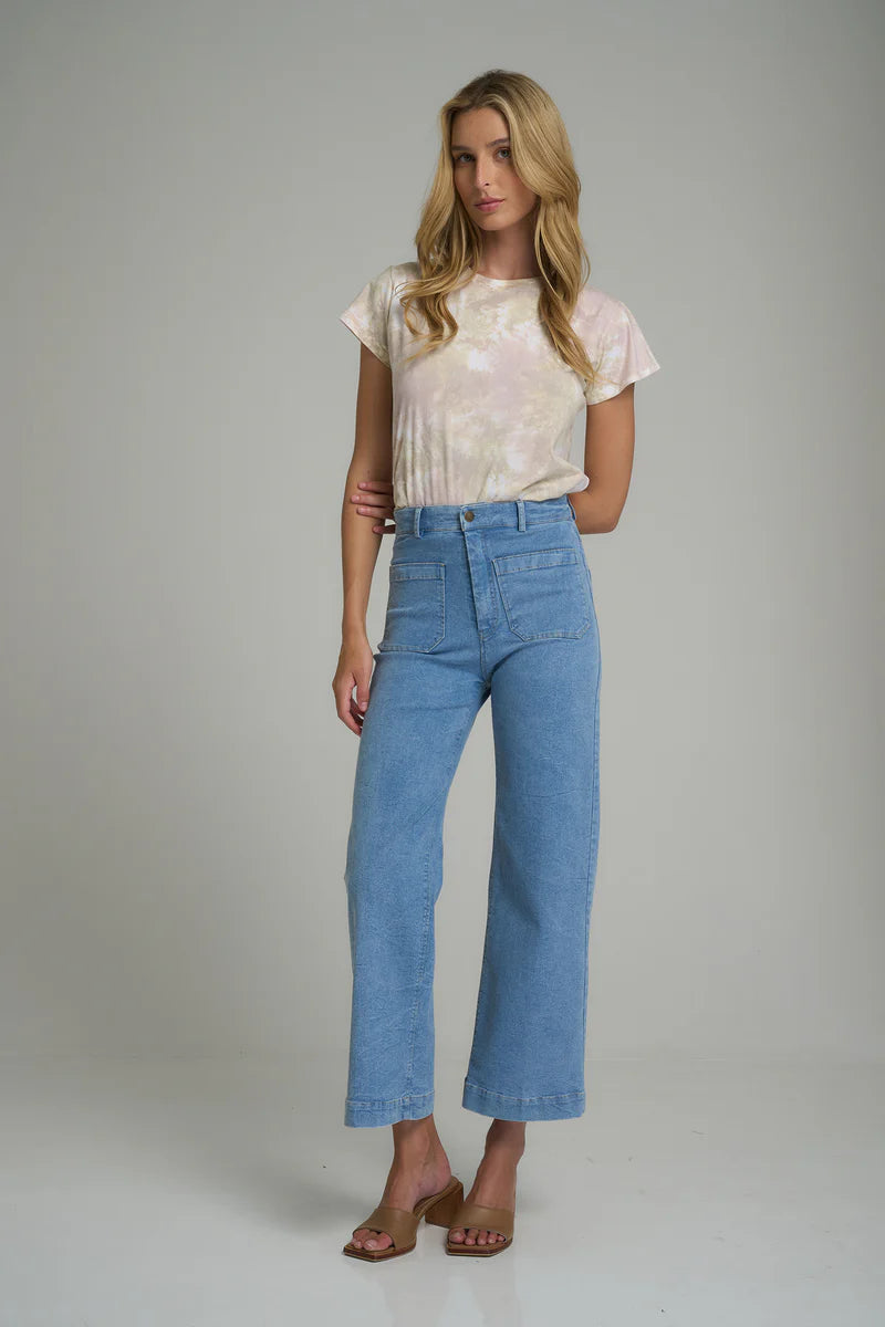 Lilya Molly Denim Pant in Pale Blue - the tartan fox