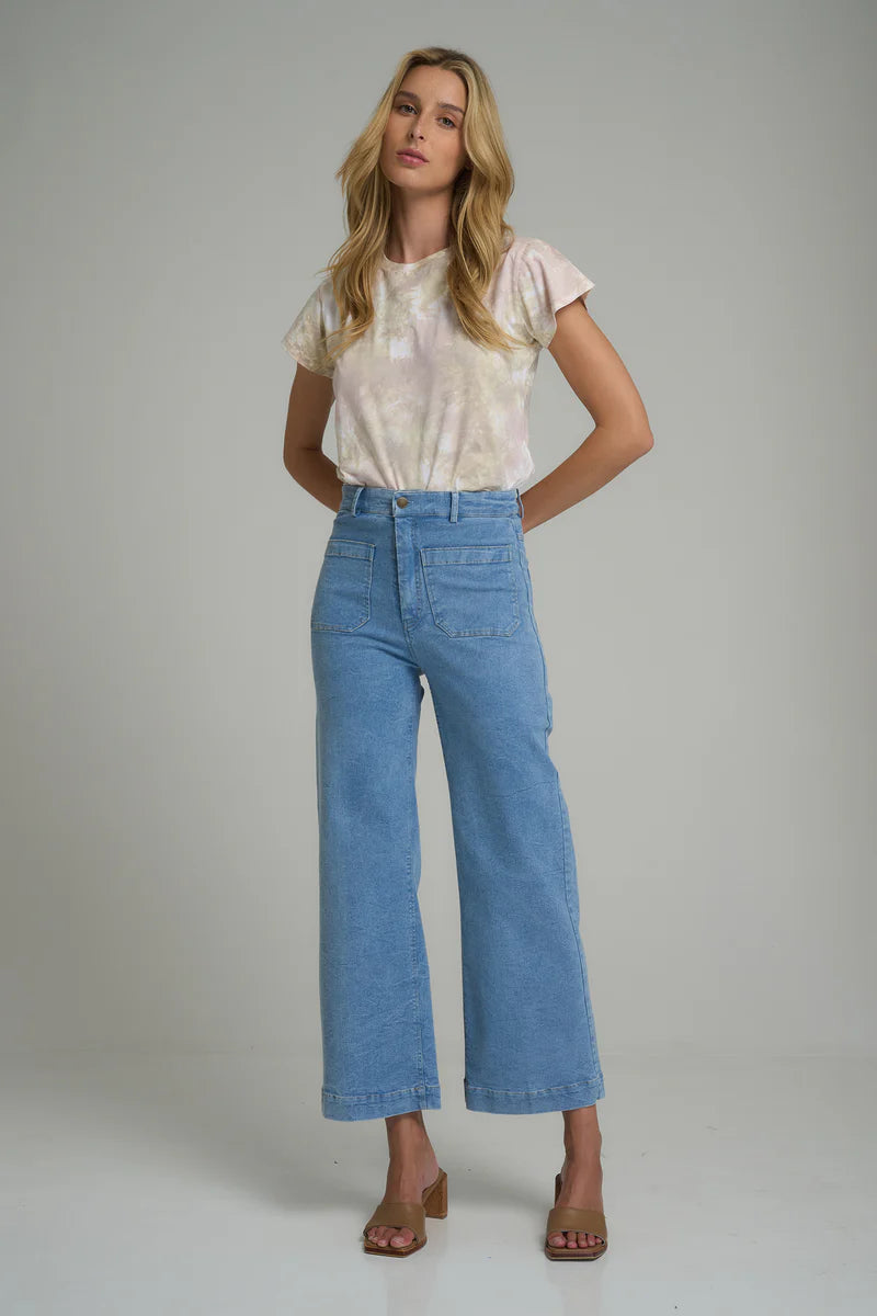 Lilya Molly Denim Pant in Pale Blue - the tartan fox