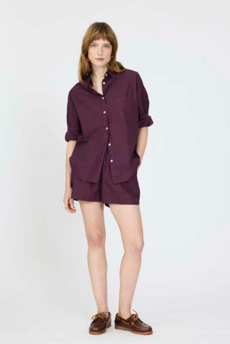 LMND Chiara Long Sleeve Shirt Classic in Fig - the tartan fox