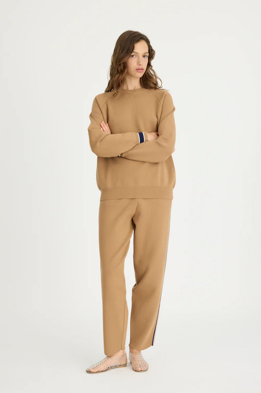 LMND WR Track Pant in Toffee/Navy/White - the tartan fox