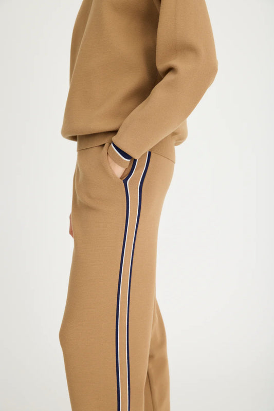 LMND WR Track Top in Toffee/Navy/White - the tartan fox