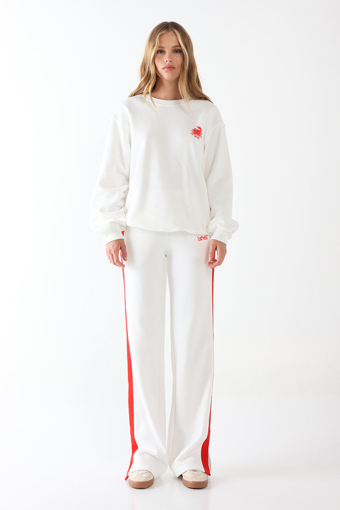 Lost in Lunar Canada Sweater in White - the tartan fox