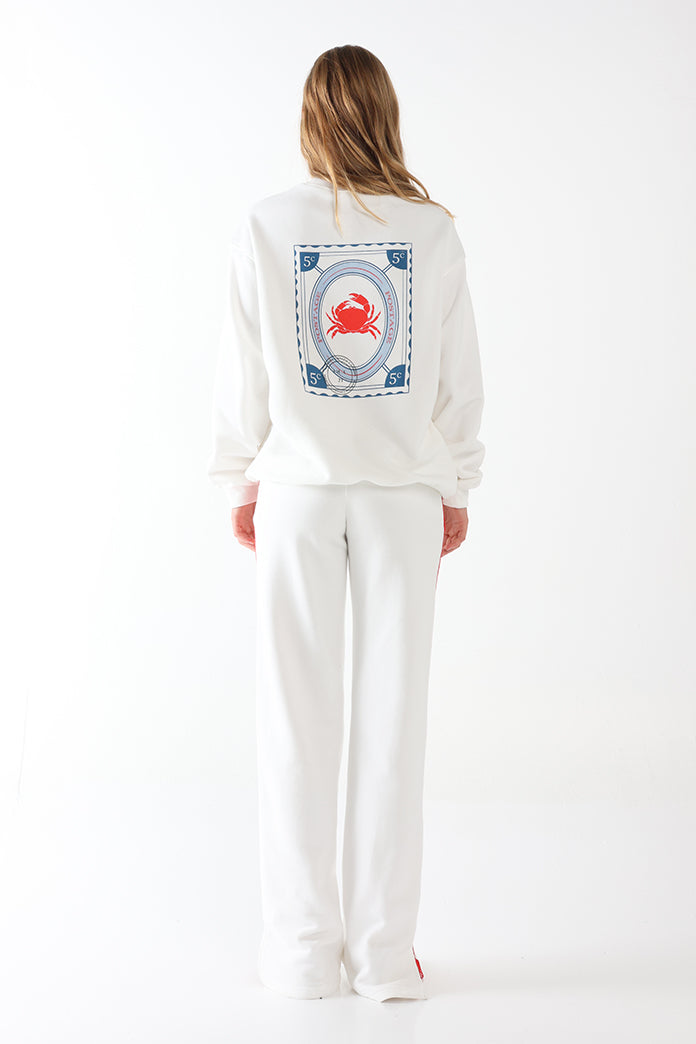 Lost in Lunar Canada Sweater in White - the tartan fox