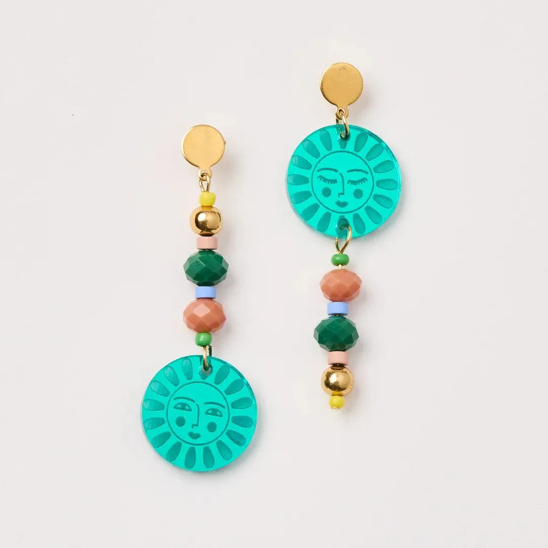 Martha Jean Blossom and Beads Earrings - the tartan fox