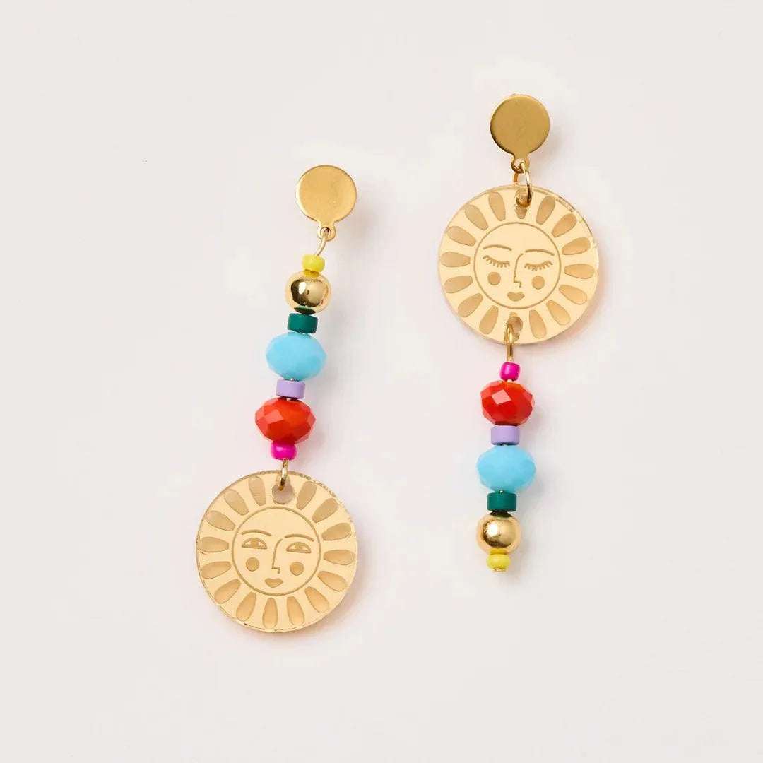 Martha Jean Blossom and Beads Earrings - the tartan fox