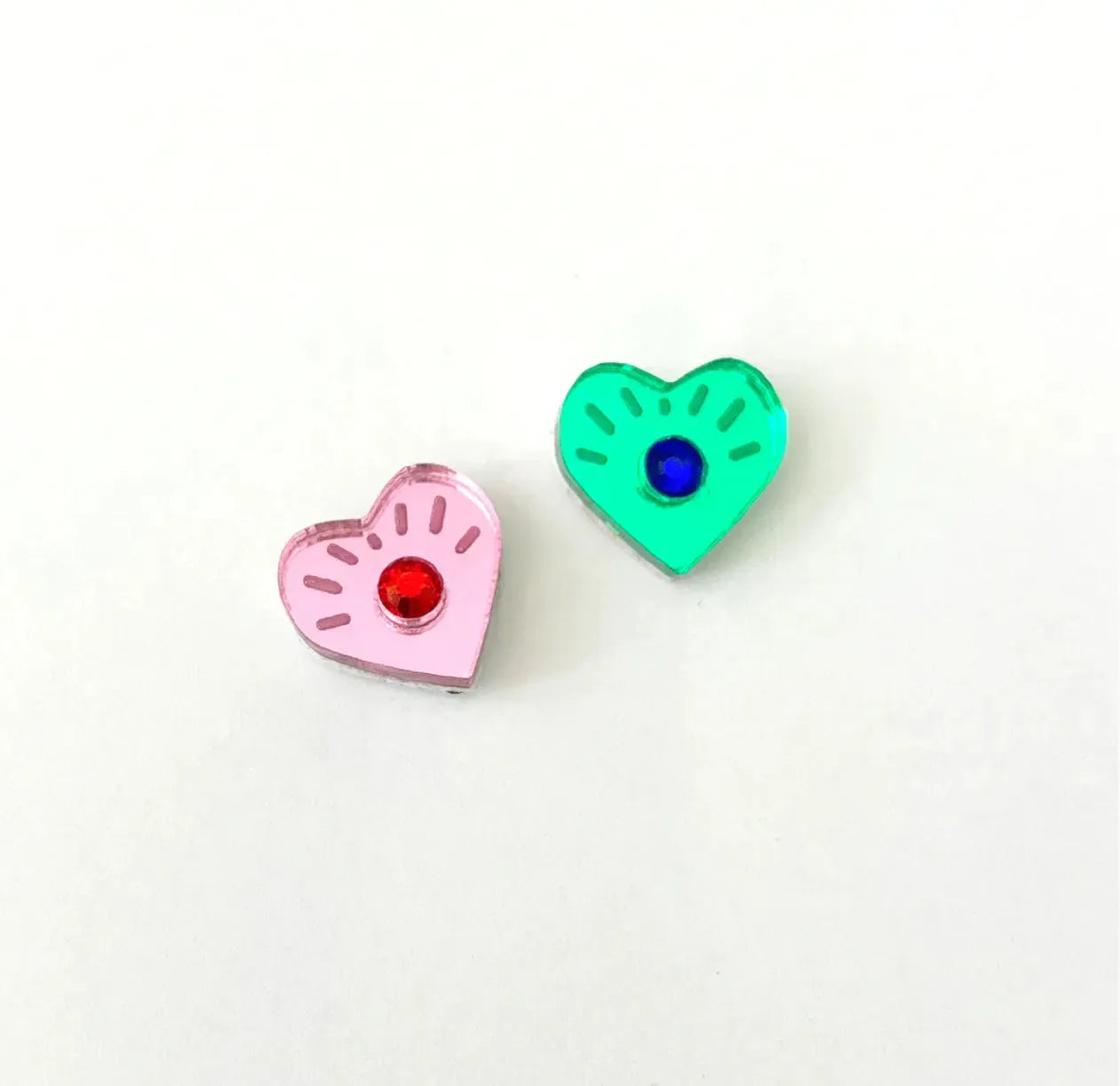 Martha Jean Eye Heart Studs - the tartan fox
