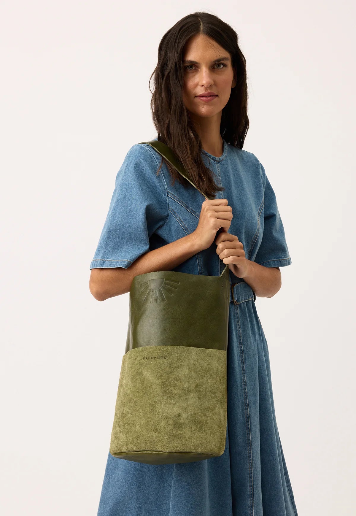 Nancybird Bell Shoulder Bag in Khaki - the tartan fox