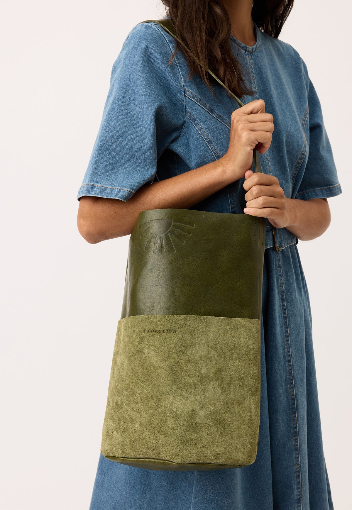 Nancybird Bell Shoulder Bag in Khaki - the tartan fox