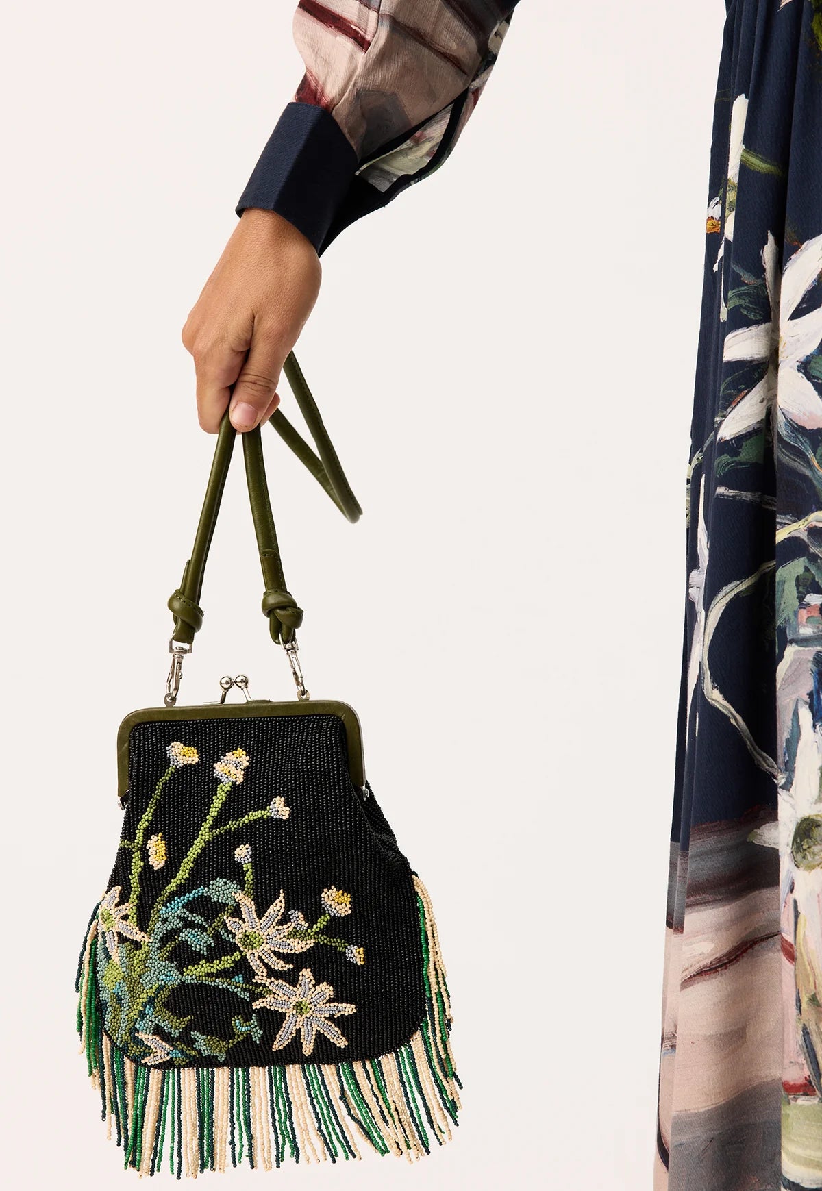 Nancybird Clasp Bag in Still Life - the tartan fox