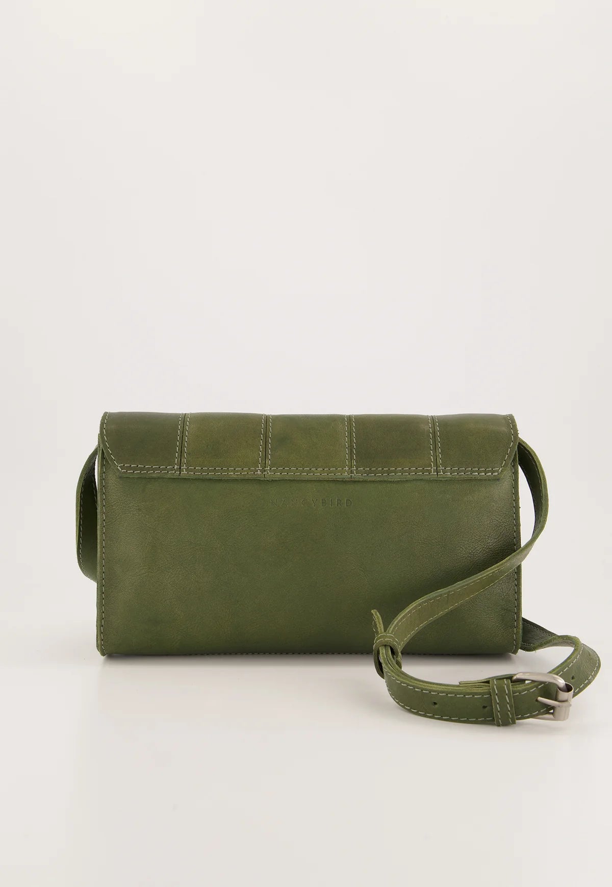 Nancybird Curve Shoulder Bag in Khaki - the tartan fox