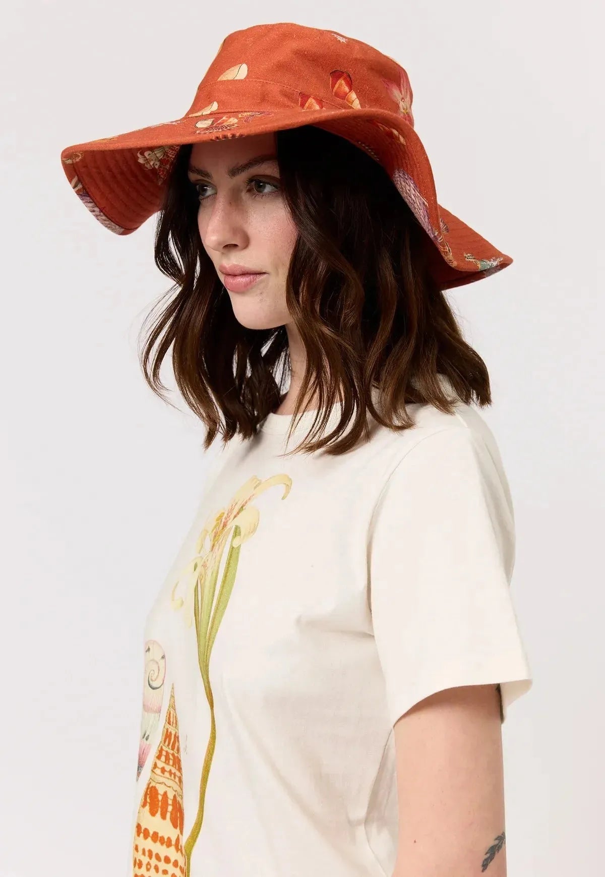 Nancybird Ete Hat in Rust Shell - the tartan fox