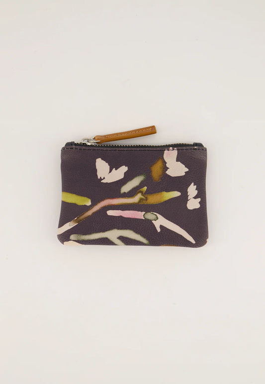 Nancybird Leather Card Purse in Watercolour - the tartan fox