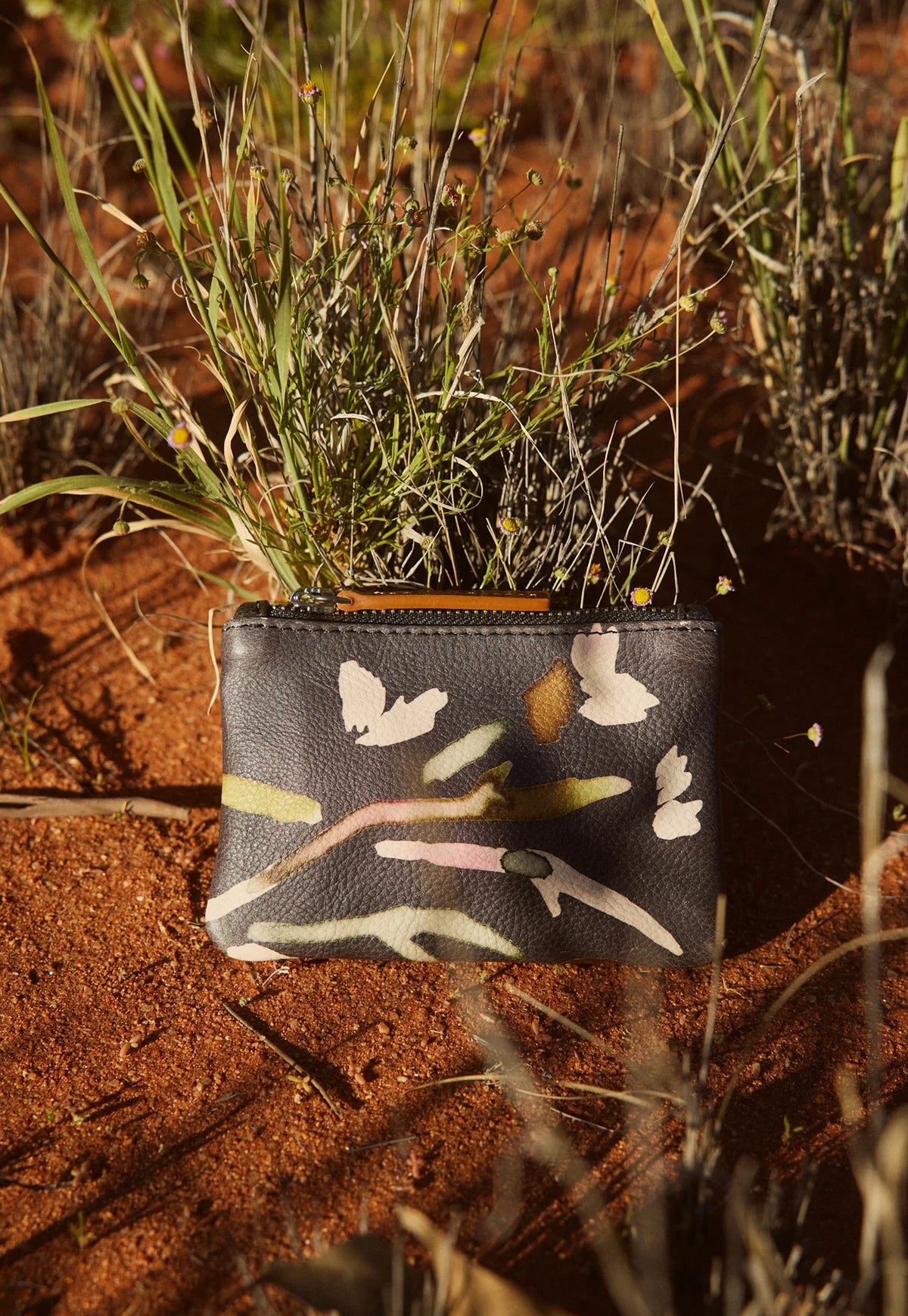 Nancybird Leather Card Purse in Watercolour - the tartan fox