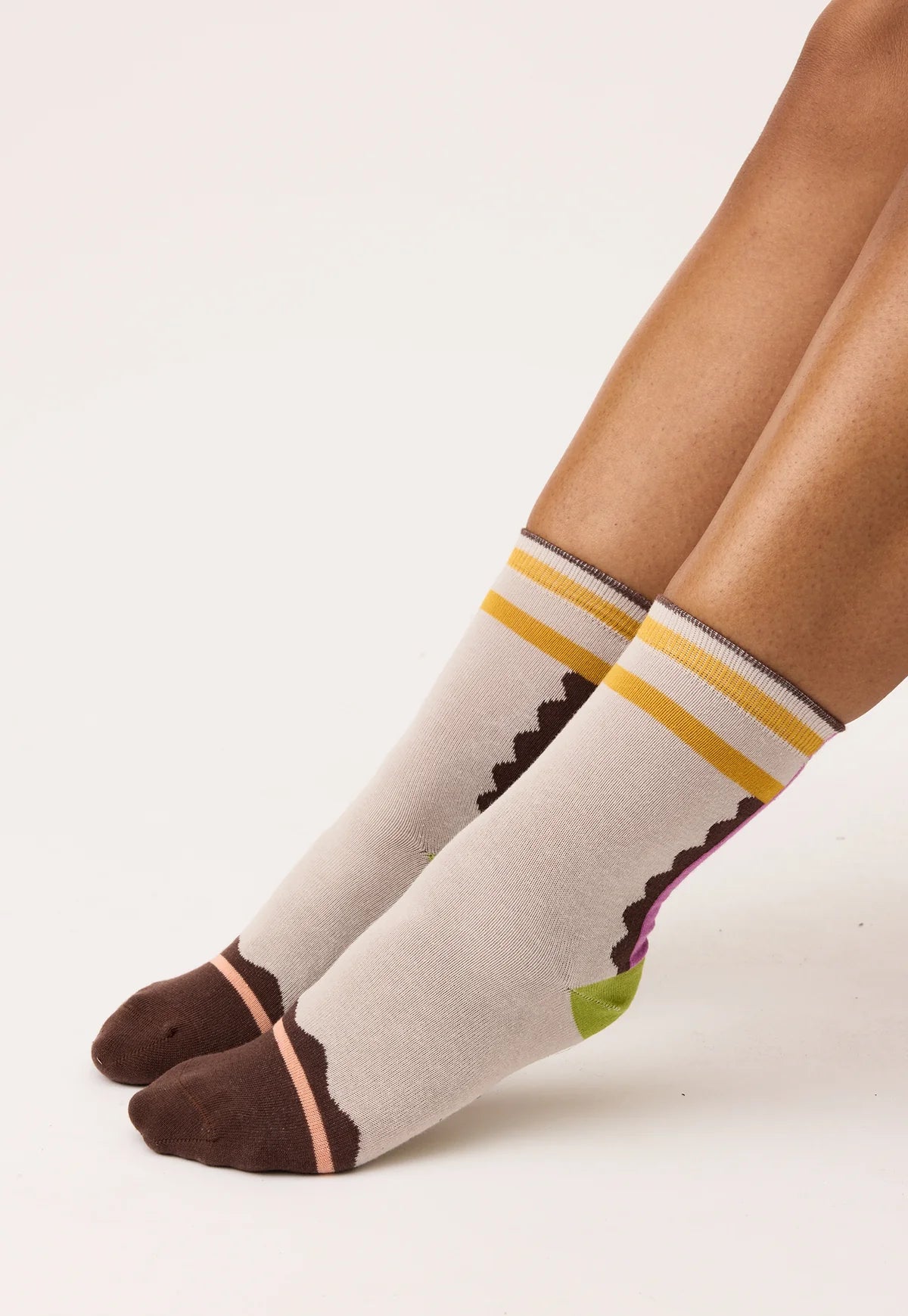 Nancybird Socks in Desert Shapes - the tartan fox